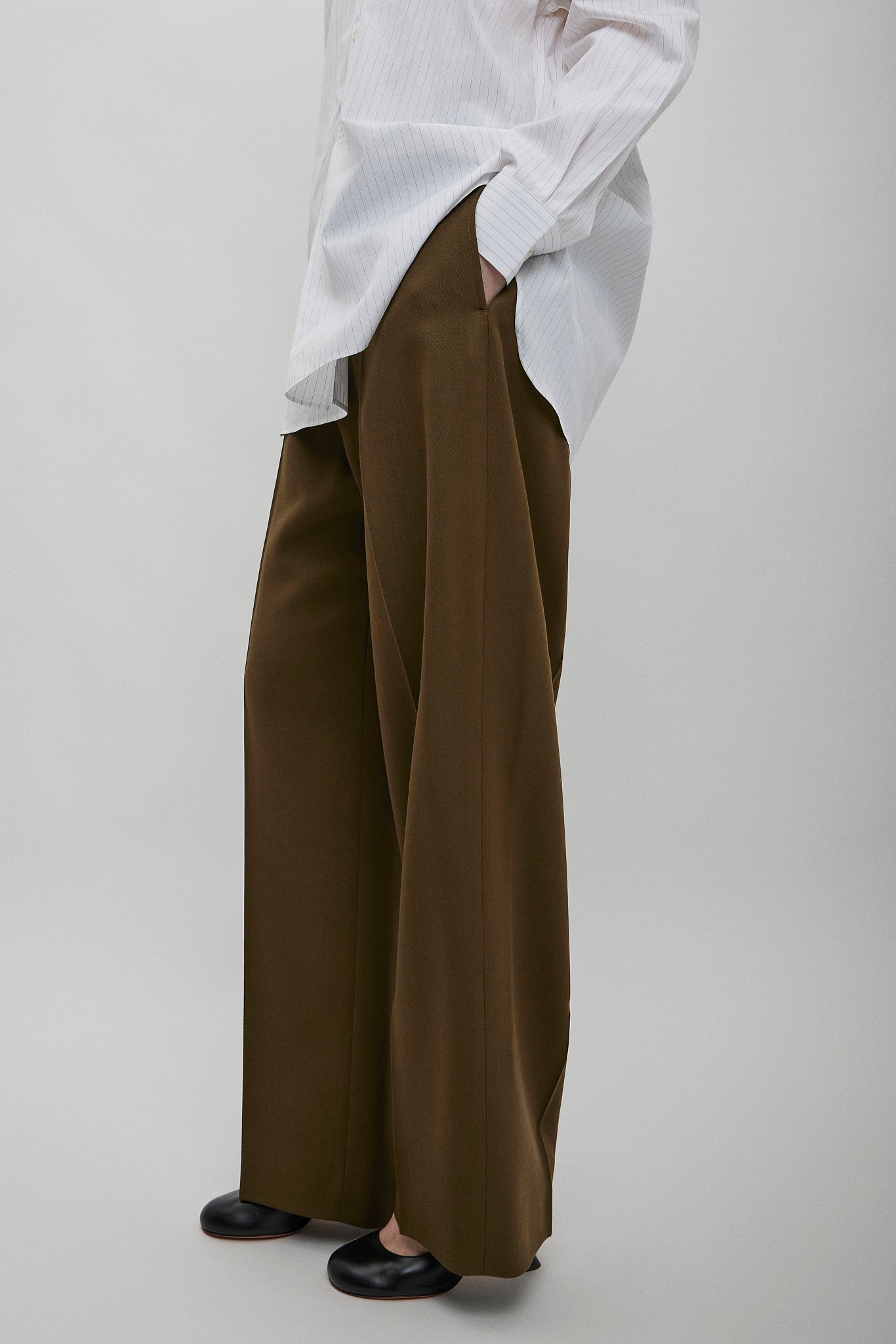 Drop dark beige trousers