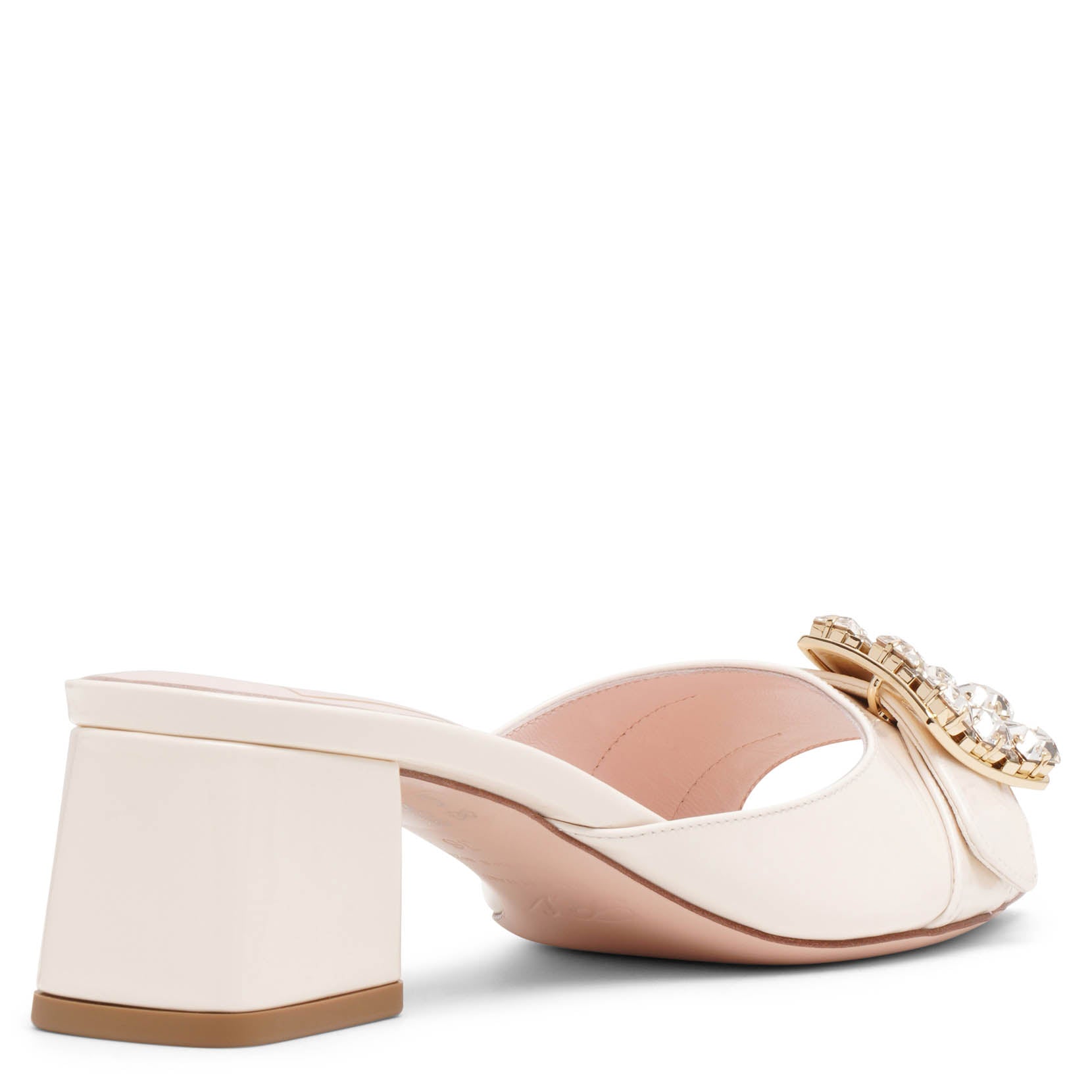 Tres Vivier white patent mules