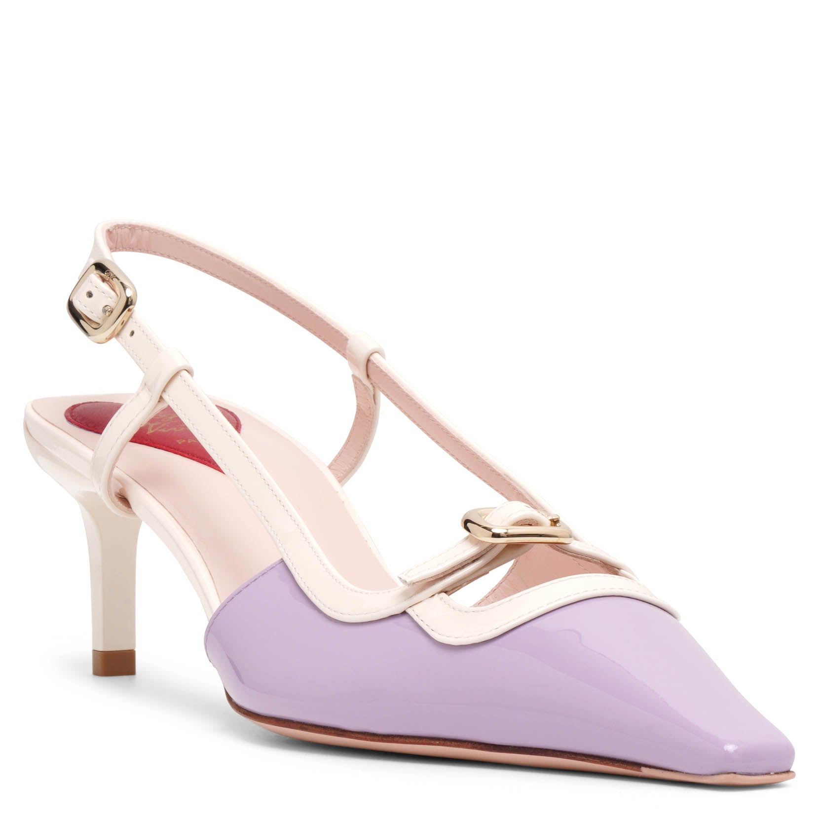 Viv Canard 55 violet slingbacks