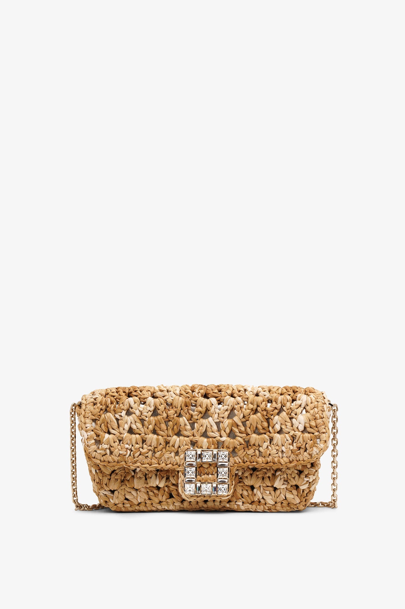 Jeu de Fille Crochet raffia clutch bag