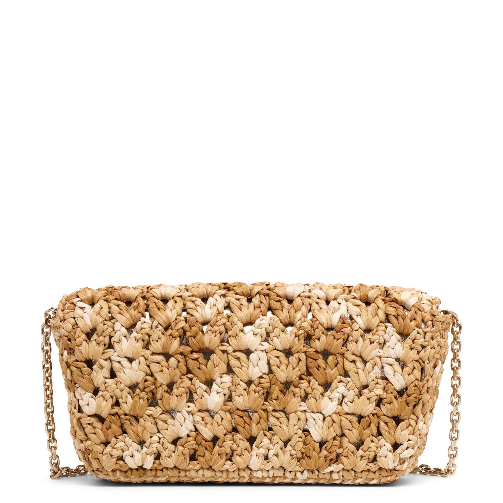 Jeu de Fille Crochet raffia clutch bag