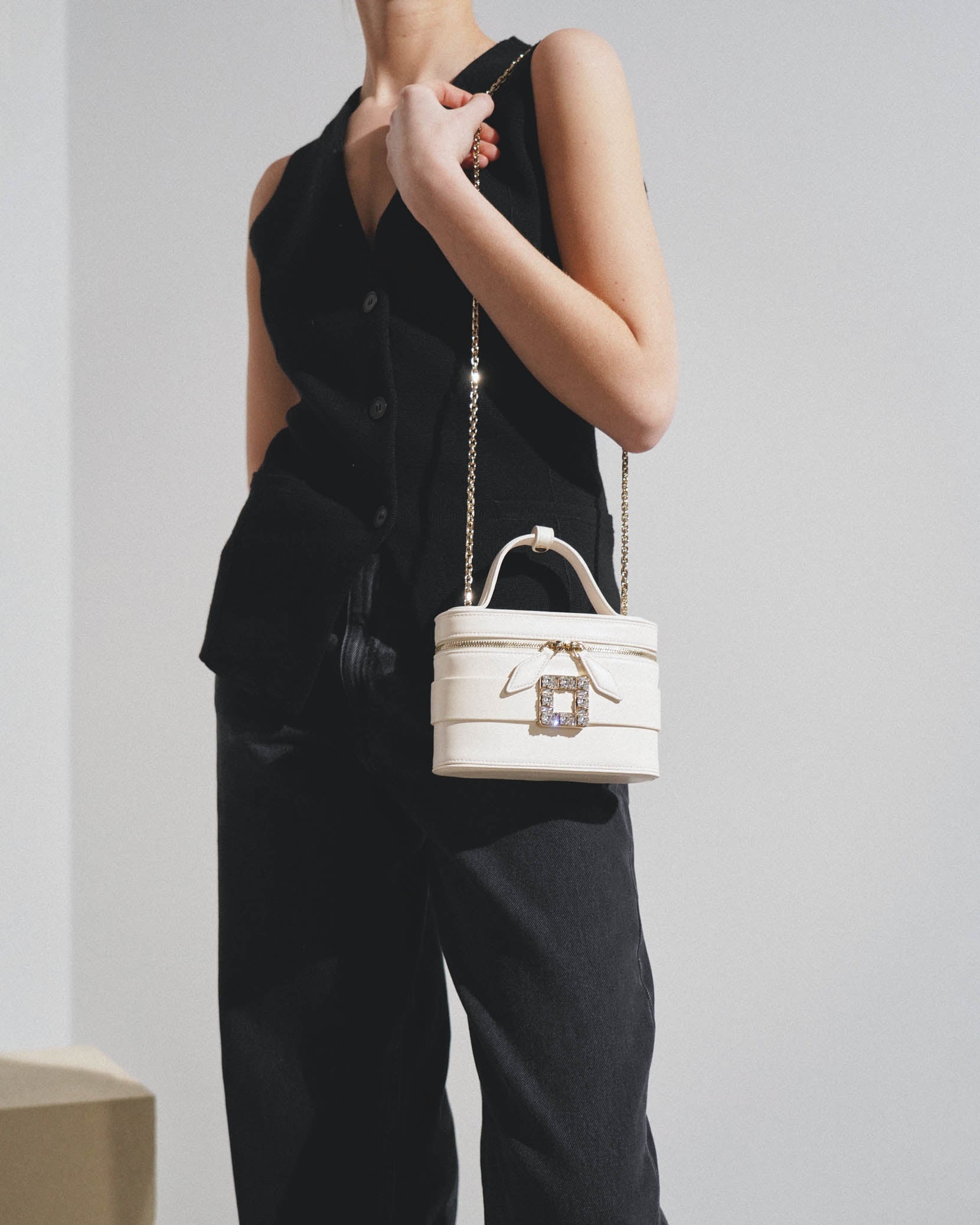 Roger Vivier Vanity white micro bag