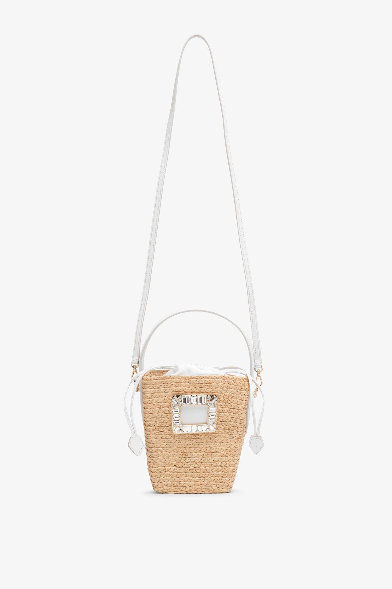 Viv Skate mini raffia bucket bag
