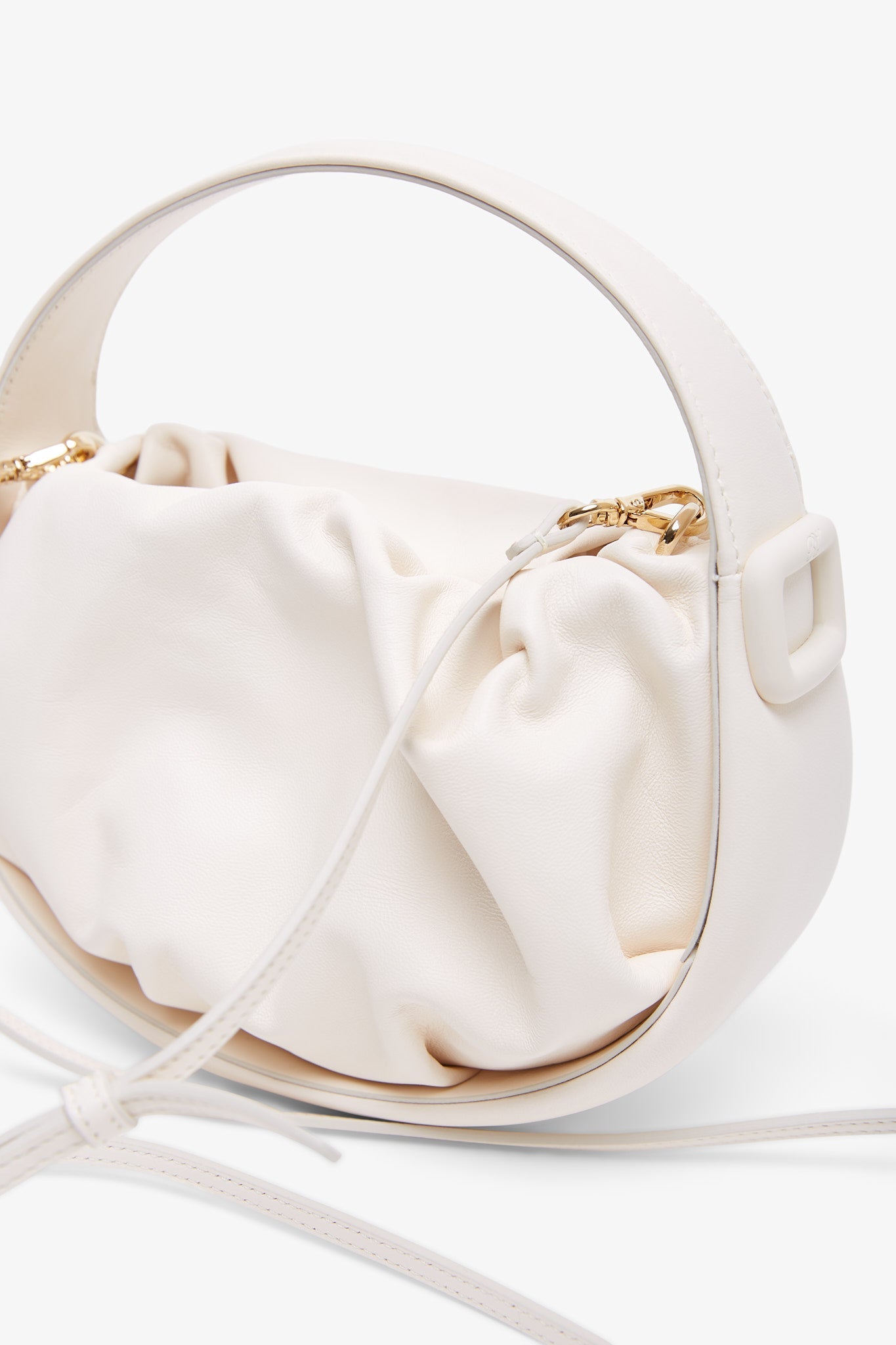 Viv Choc white hobo bag