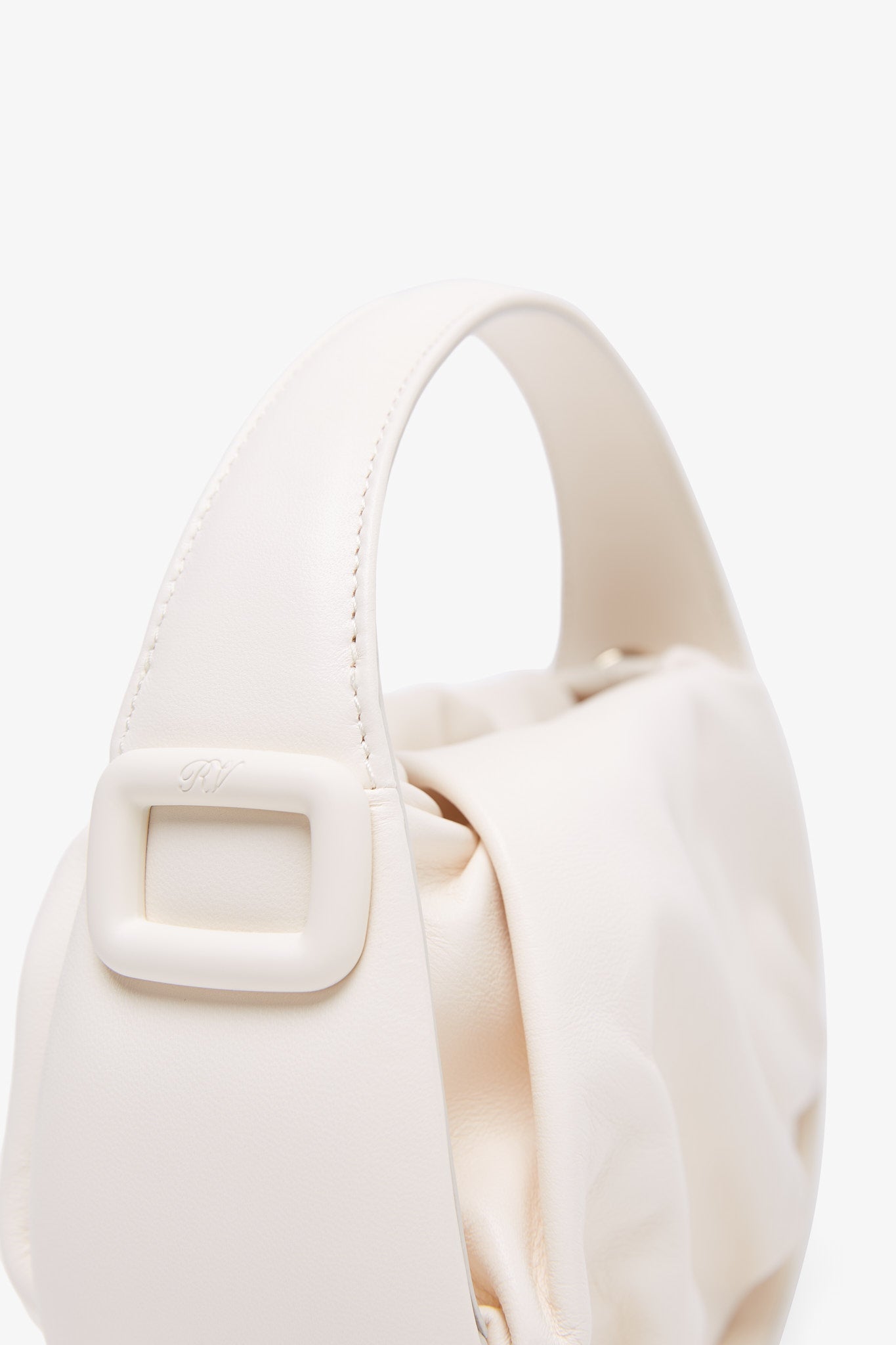 Viv Choc white hobo bag