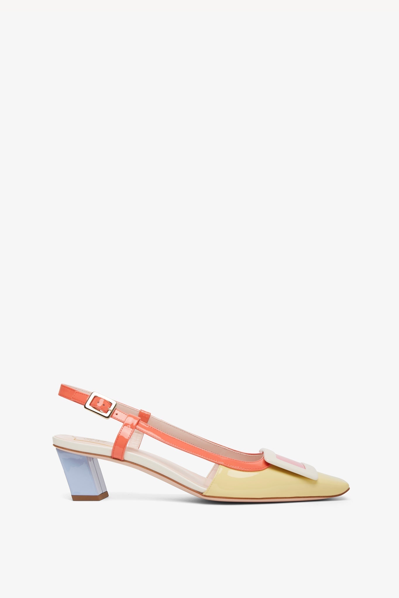 Belle Vivier 45 patent slingback pumps