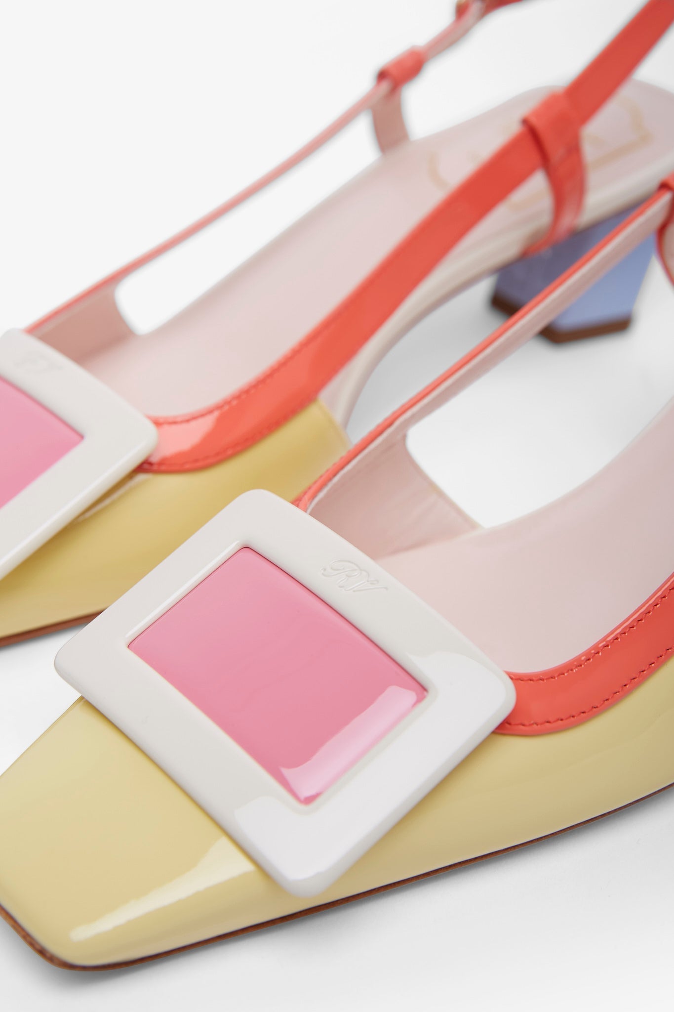 Belle Vivier 45 patent slingback pumps