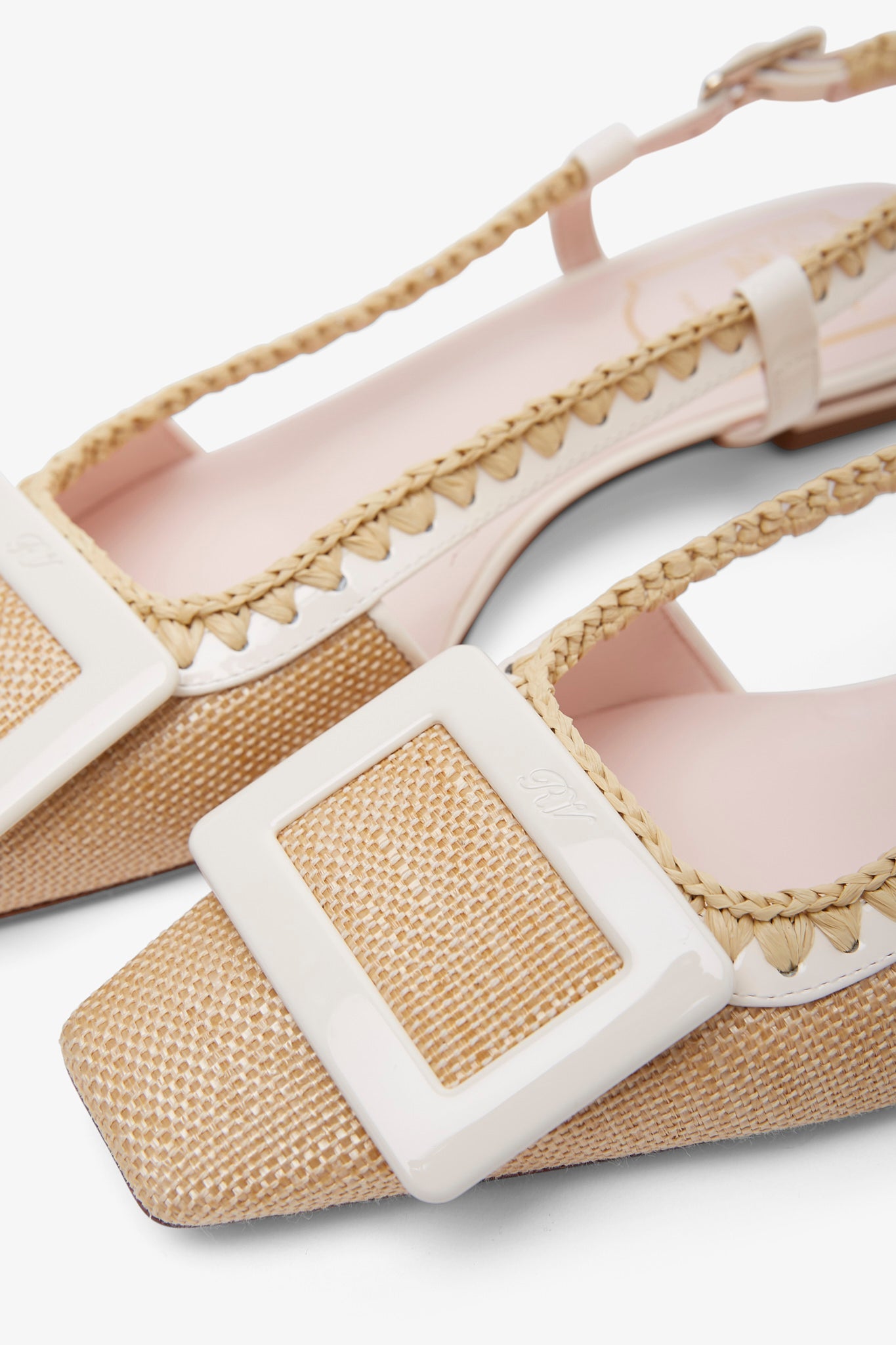 Belle Vivier braided slingback flats
