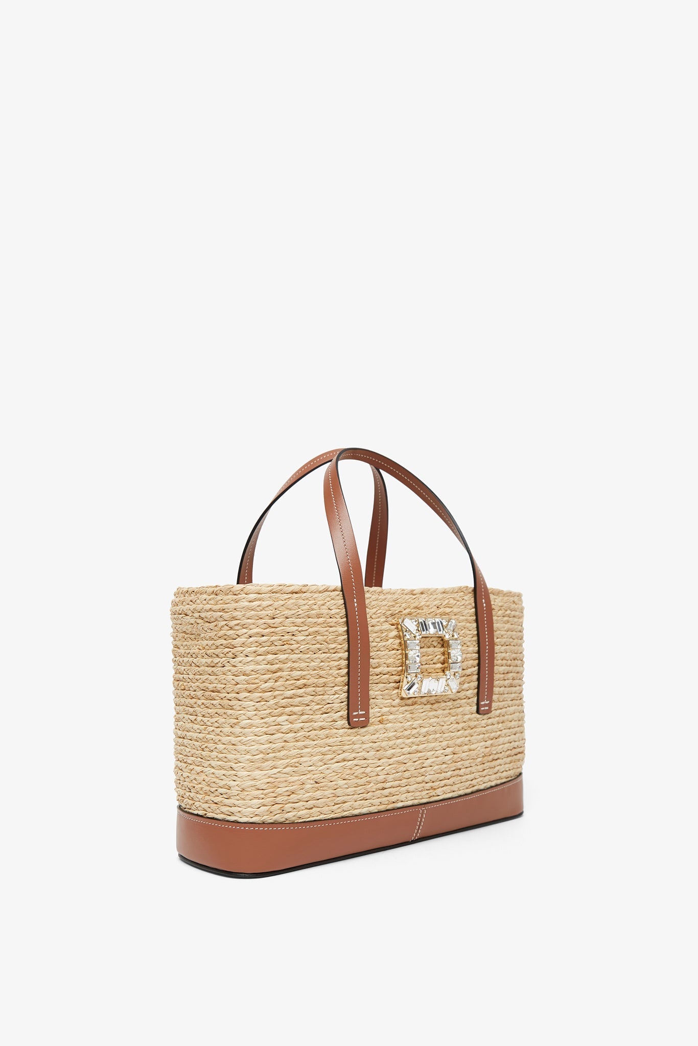 Viv Skate embellished raffia tote bag