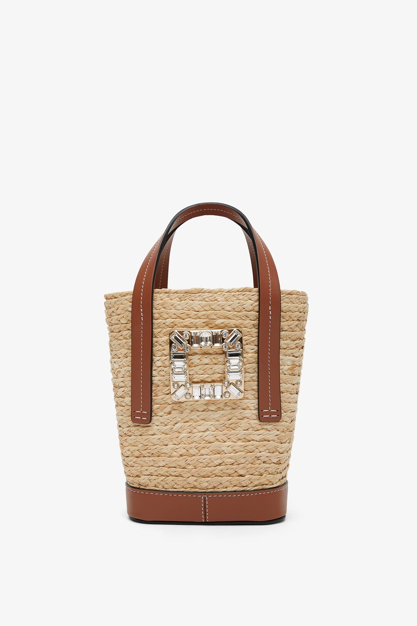 Viv Skate embellished raffia bucket bag