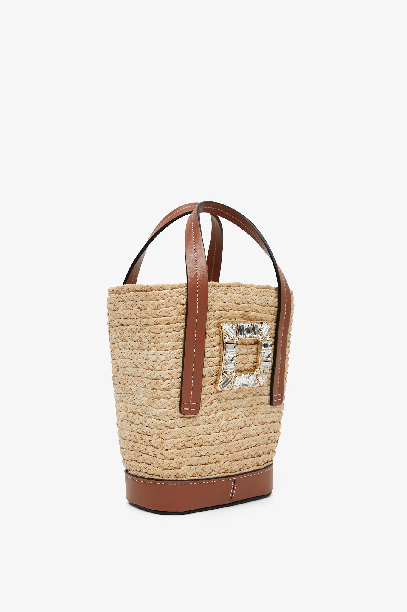 Viv Skate embellished raffia bucket bag