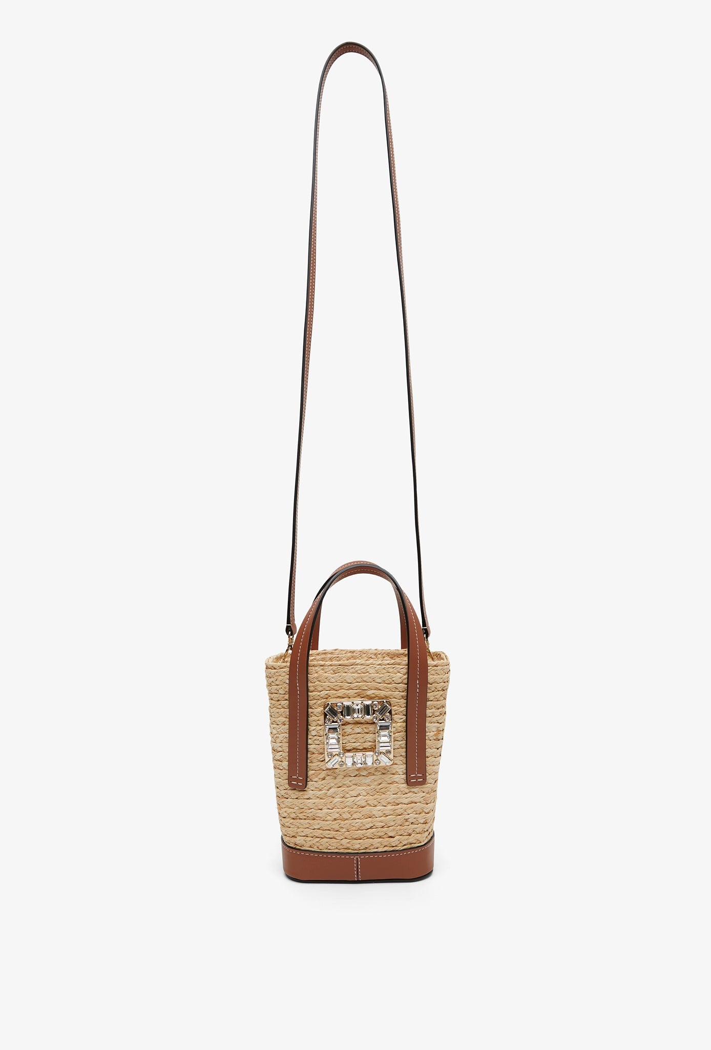 Viv Skate embellished raffia bucket bag