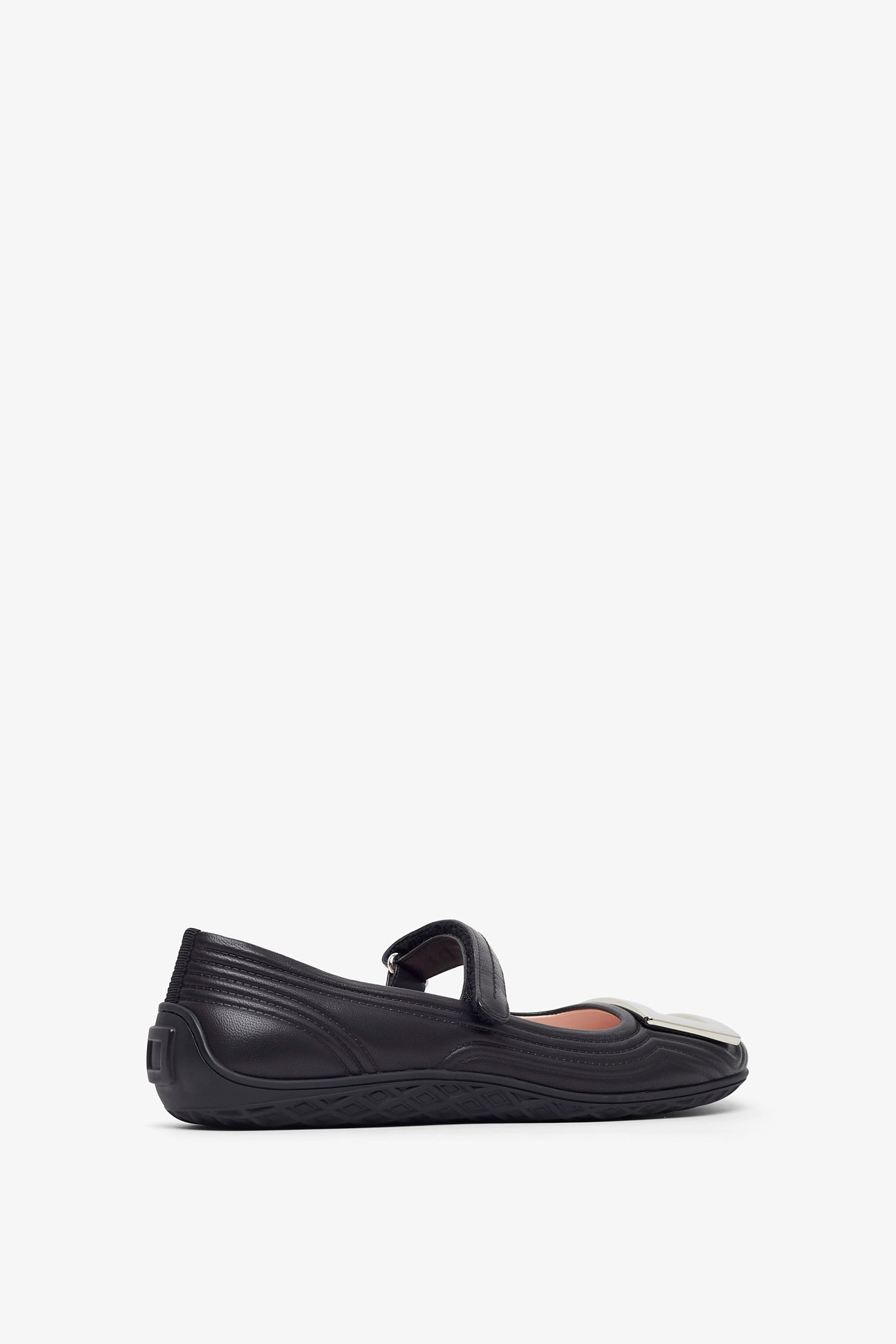 Padded black ballerinas