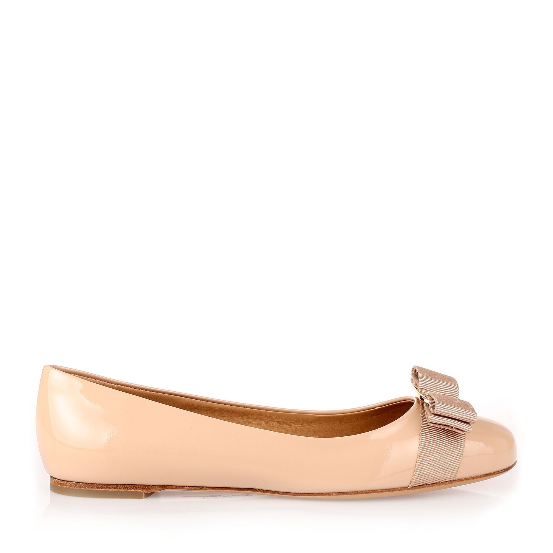 Varina patent nude ballerina