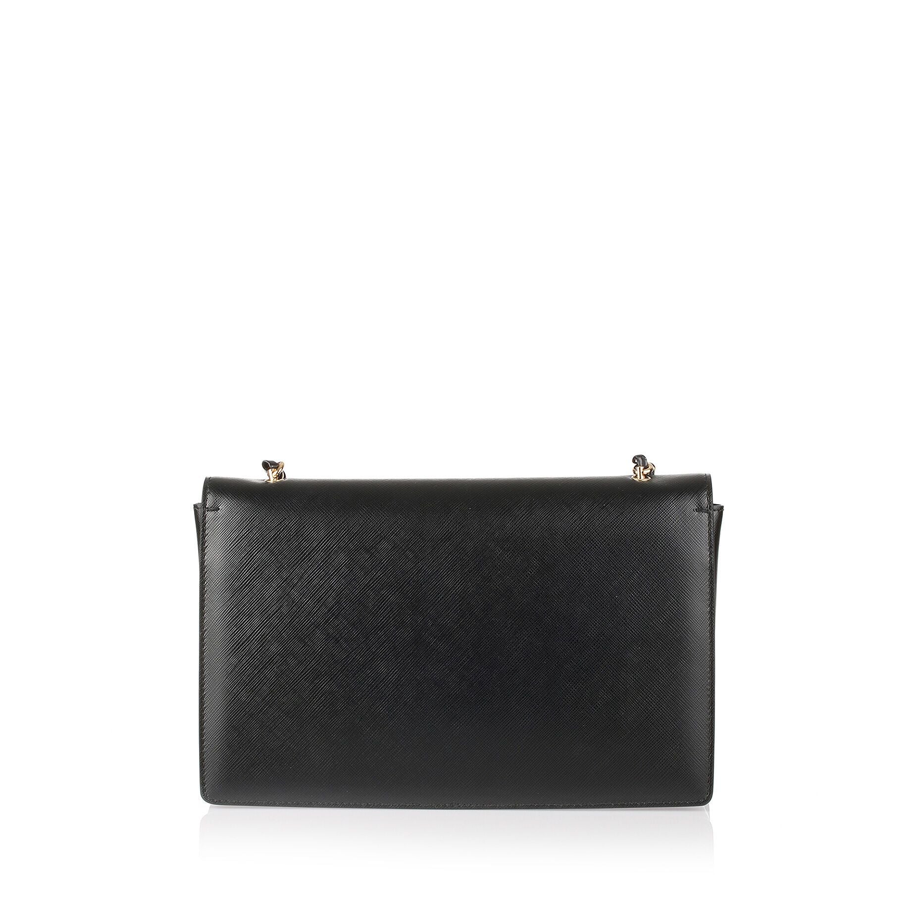 Ginny black leather shoulder bag