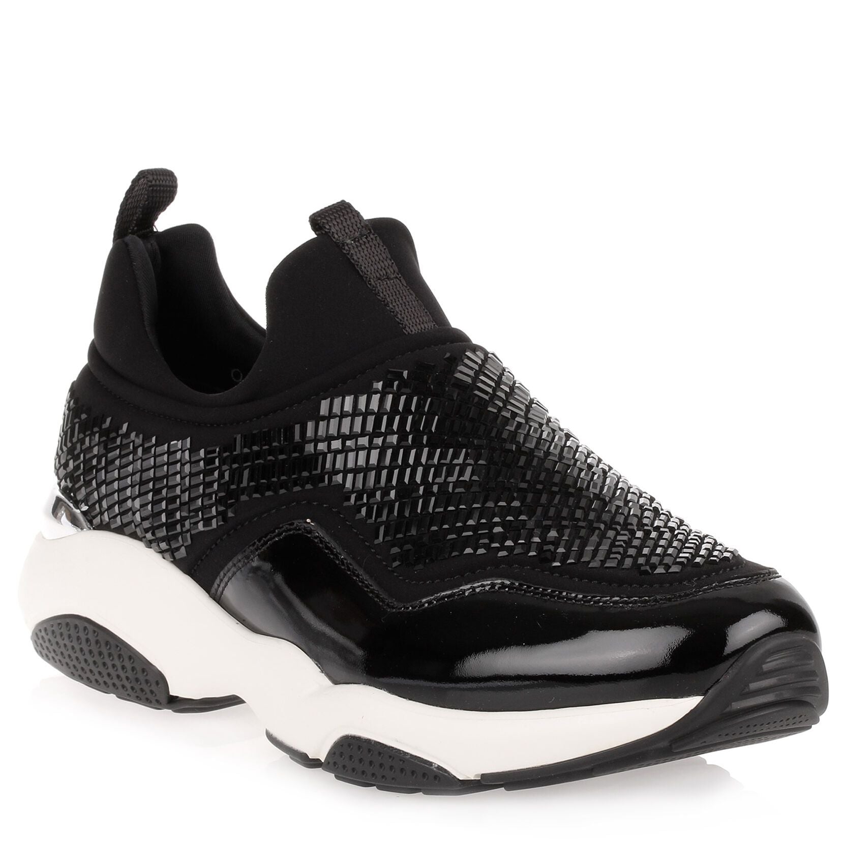 Giolly black beaded sneaker