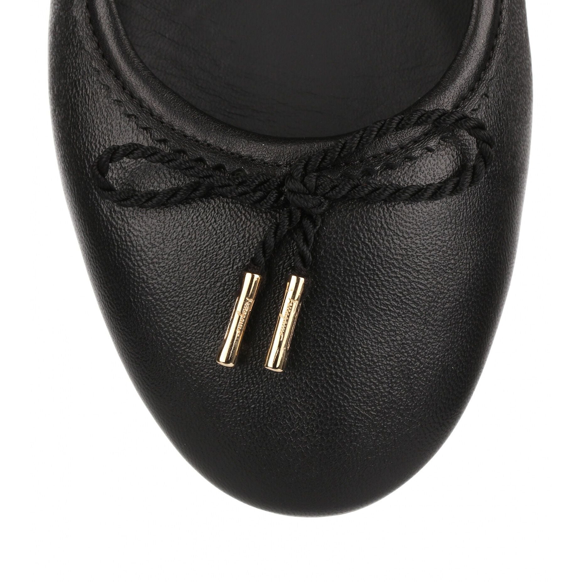 Enea black nappa ballerina
