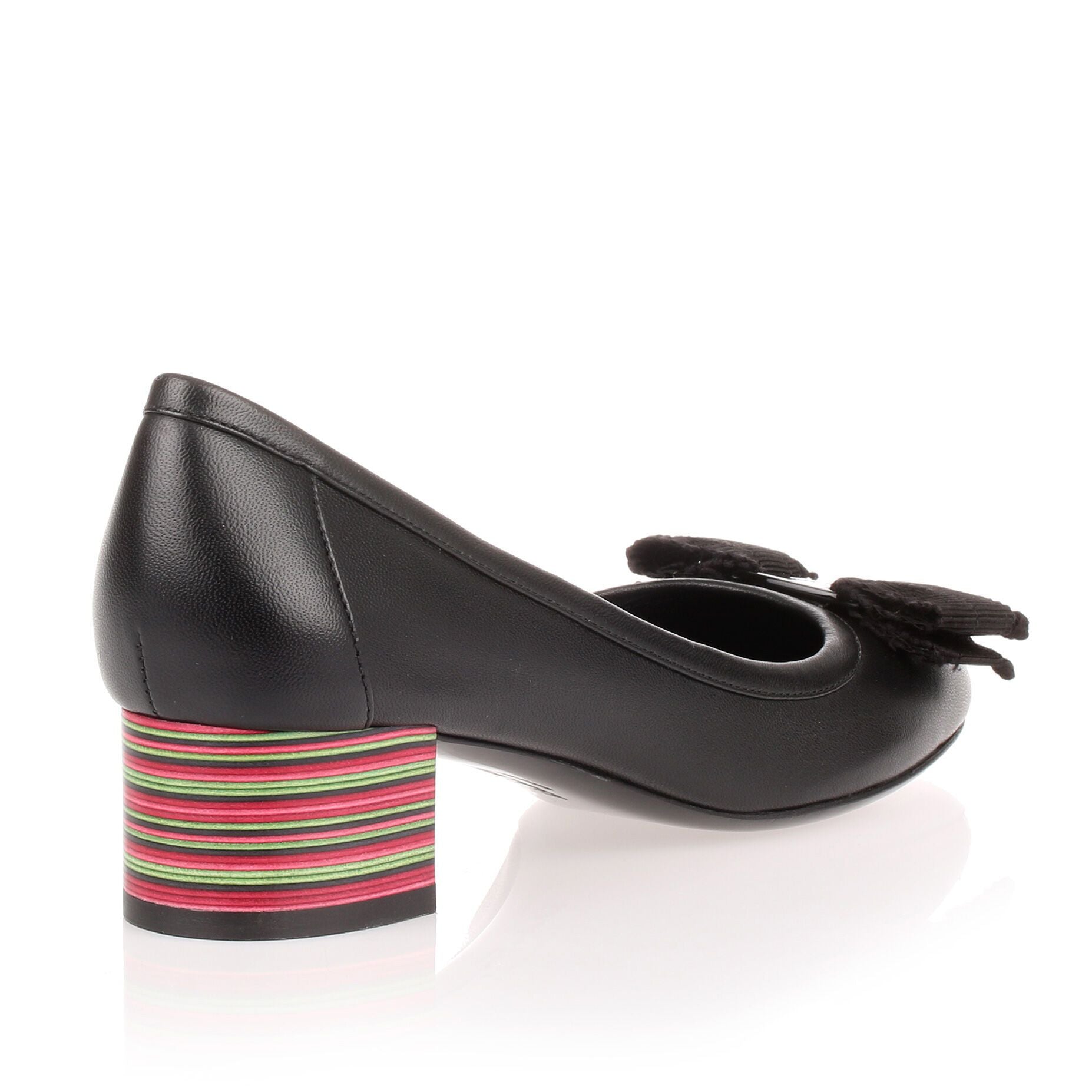 Elvin 40 black leather pump