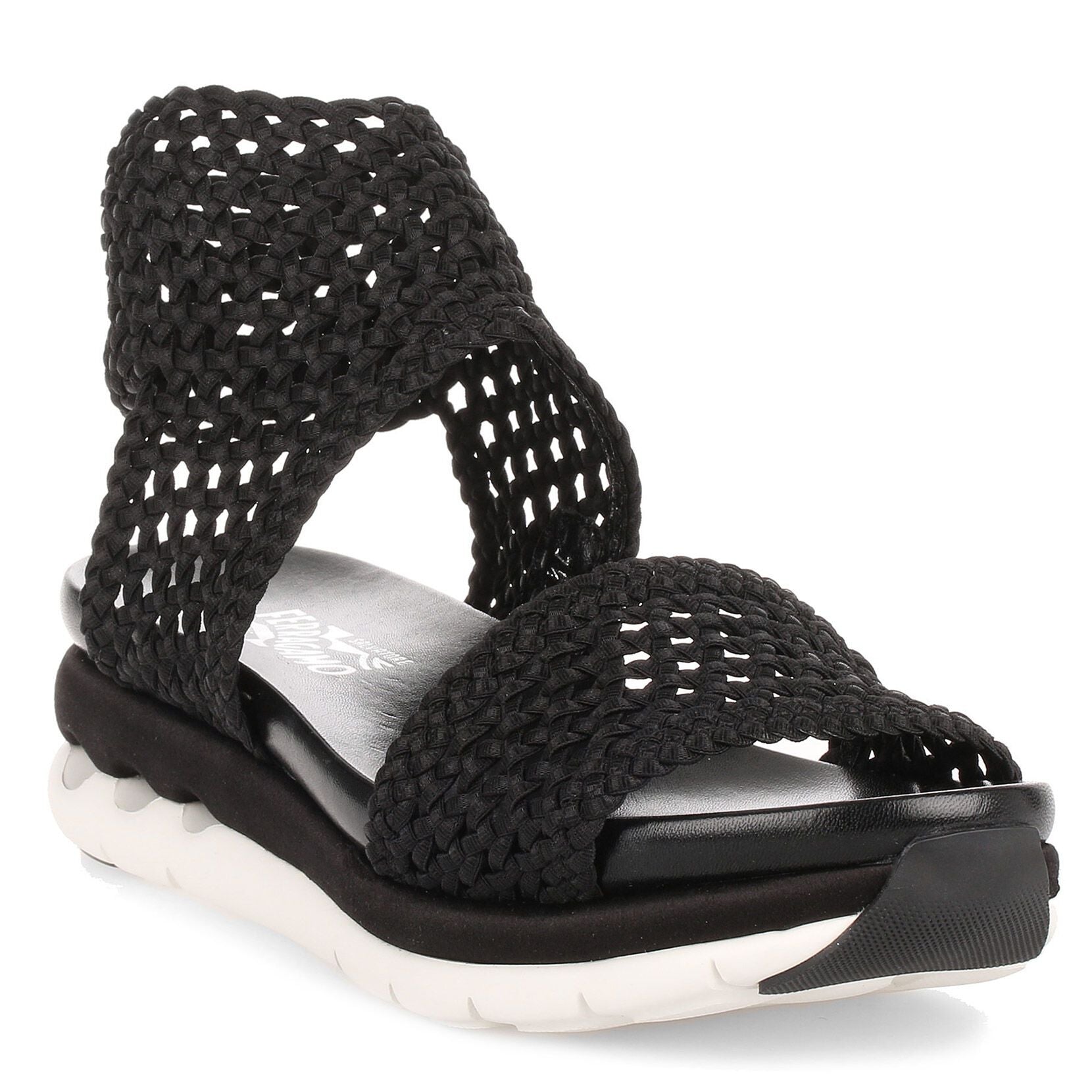 Edam black braided sandal