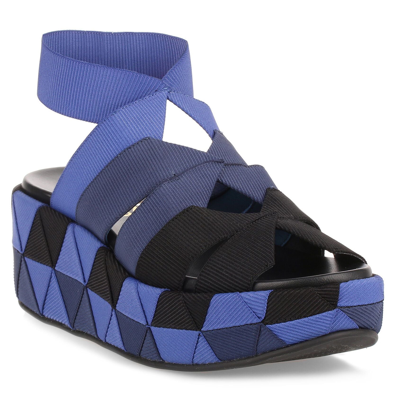 Ellettra blue elasticated platform