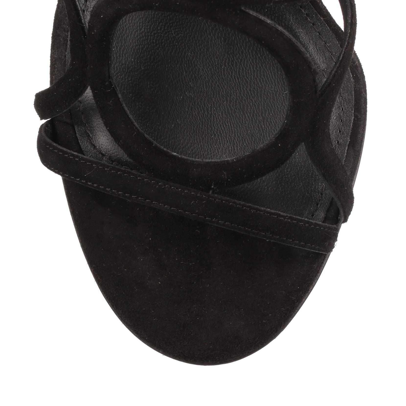 Vinci 55 Suede Black Sandal