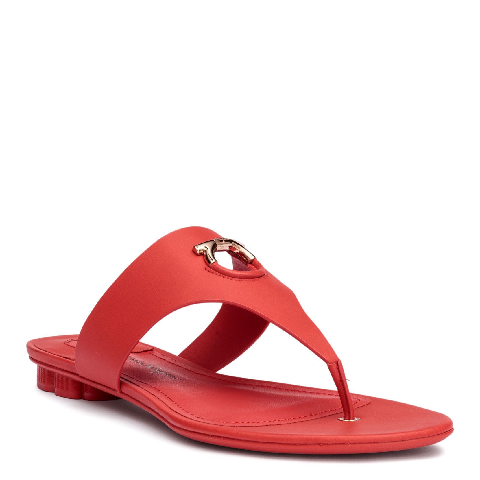 Enfola coral leather sandals