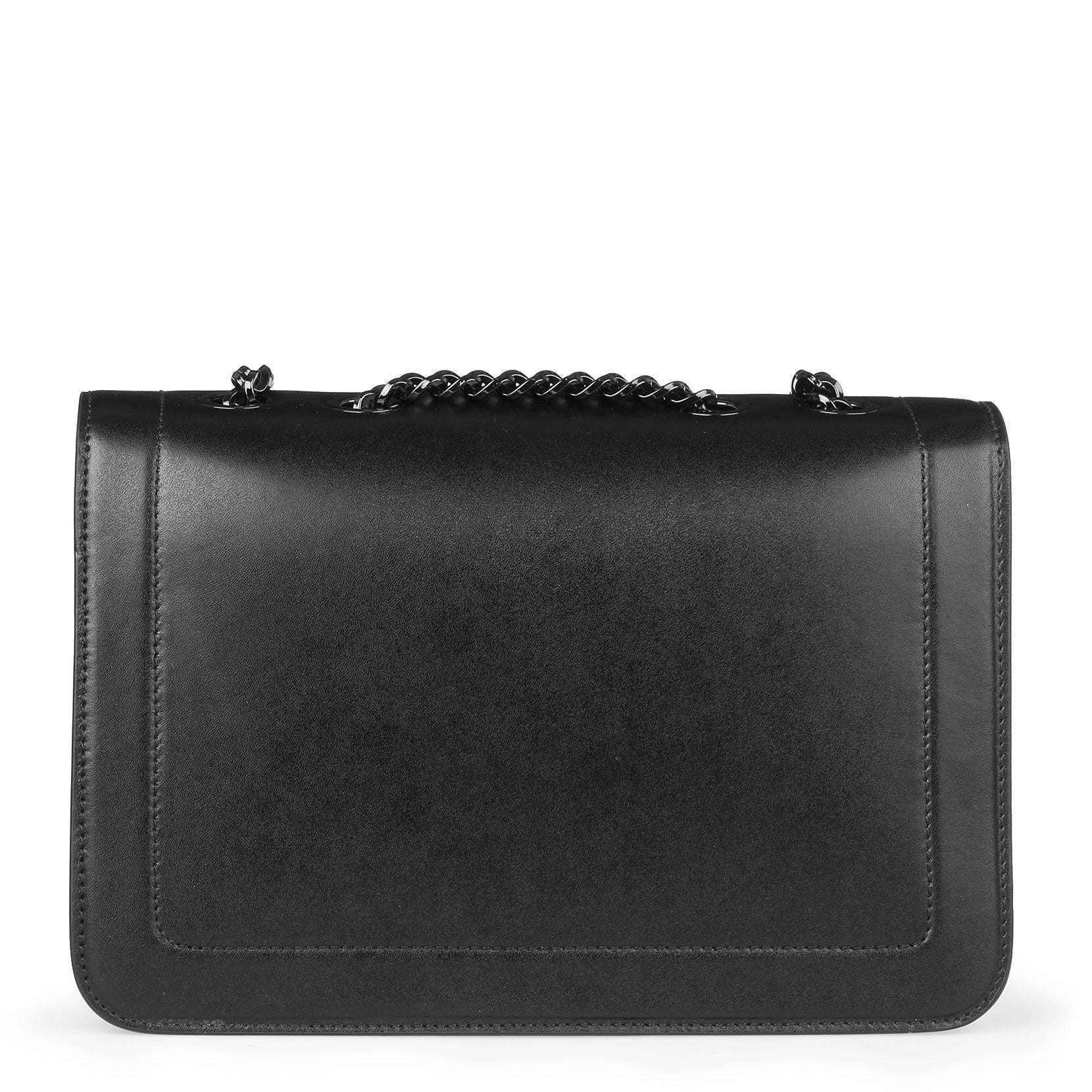 Vara black leather shoulder bag