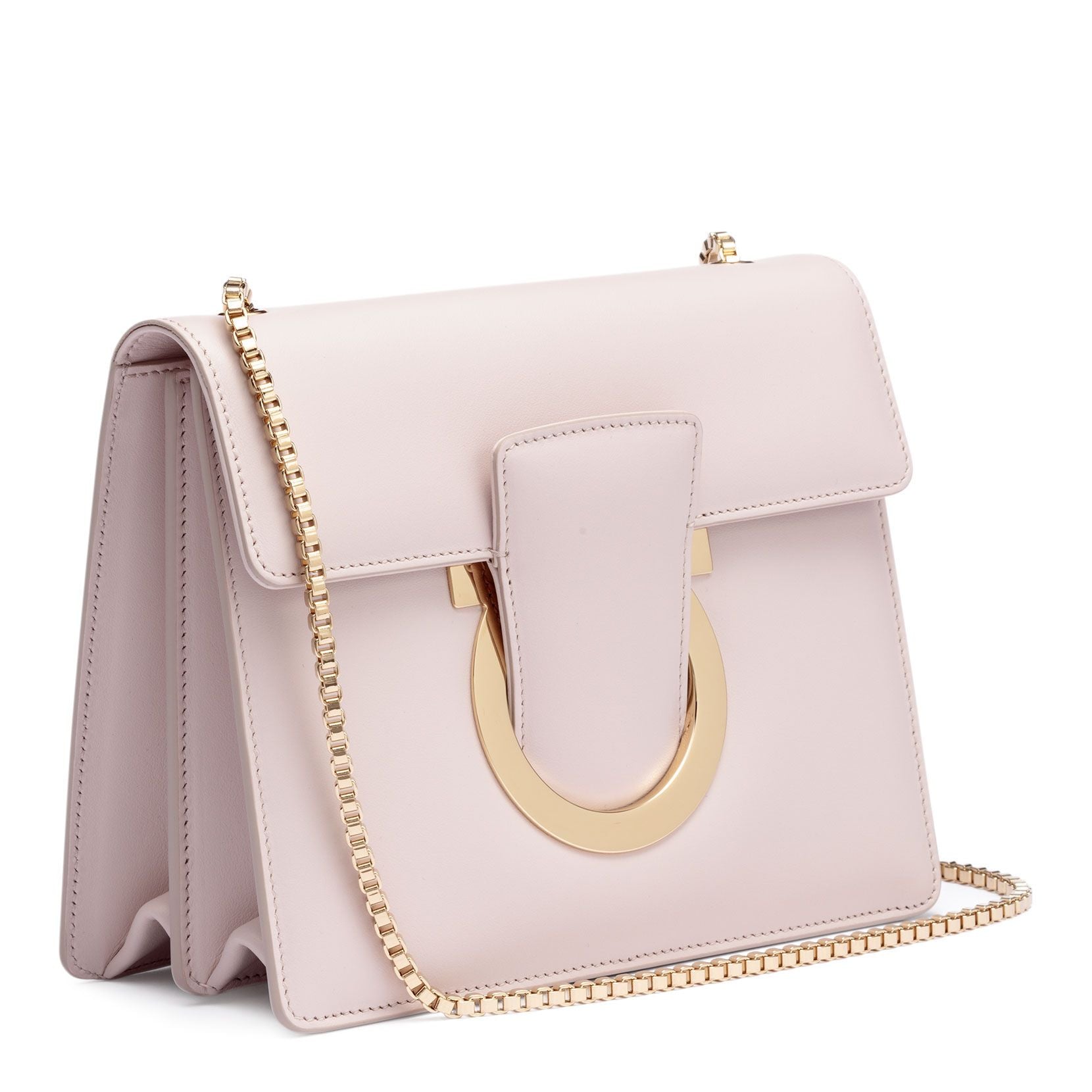 Thalia off-white leather Gancini shoulder bag