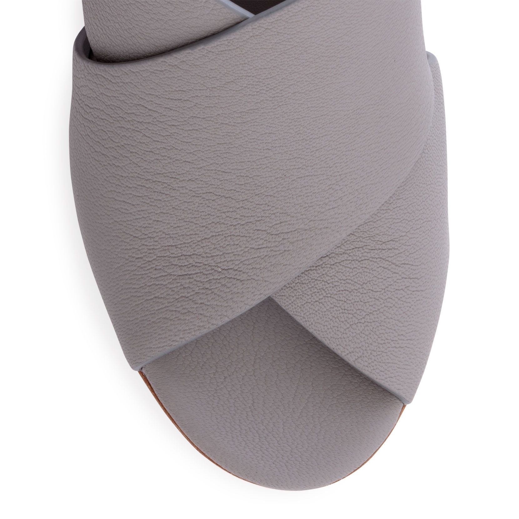 Lasa 70 grey leather sandals