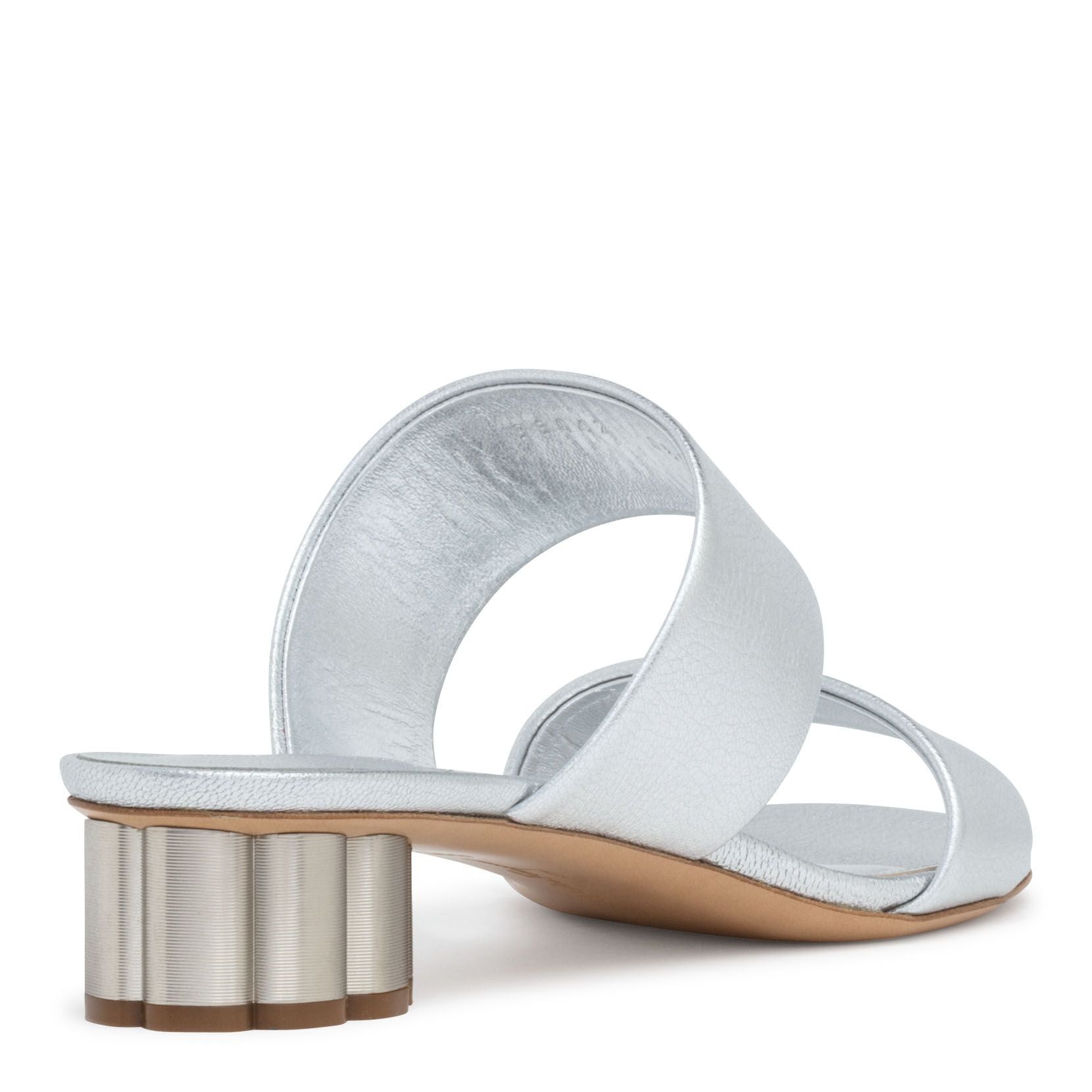 Belluno 30 Silver Leather Sandals