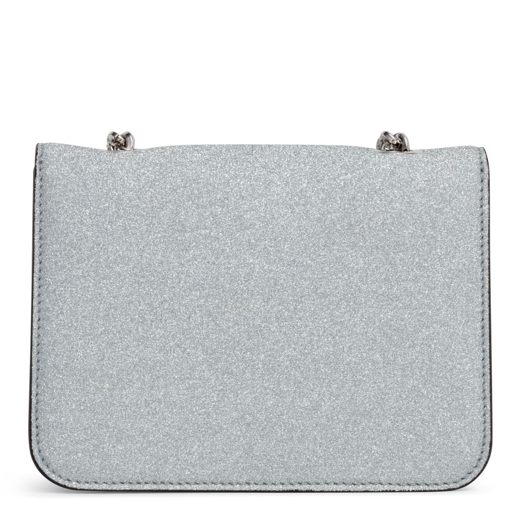 Vara Rainbow silver glitter bag