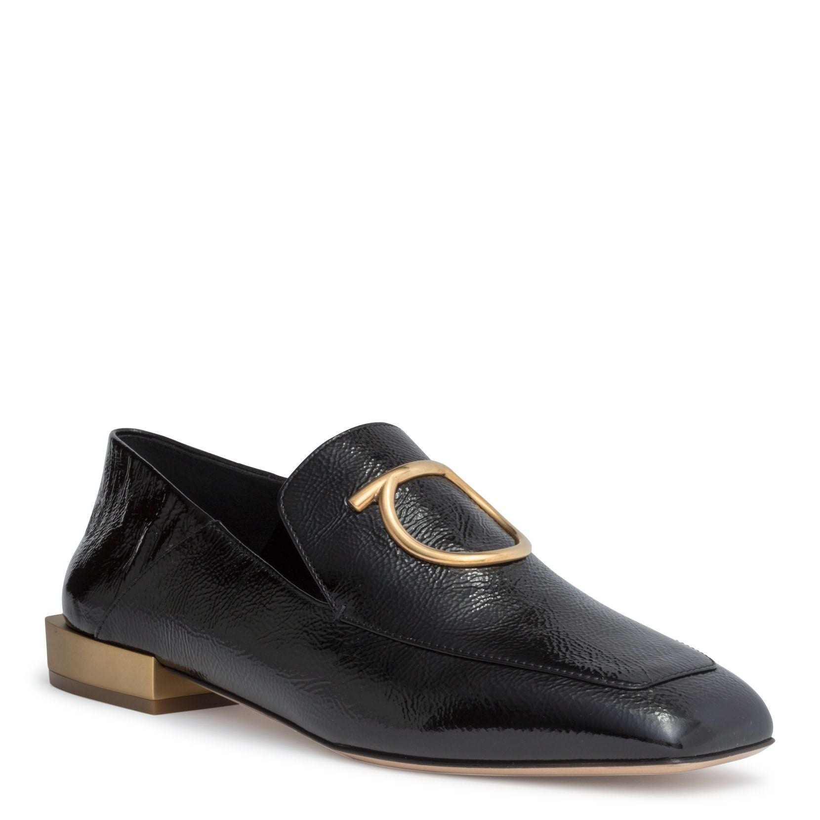Lana black patent loafers