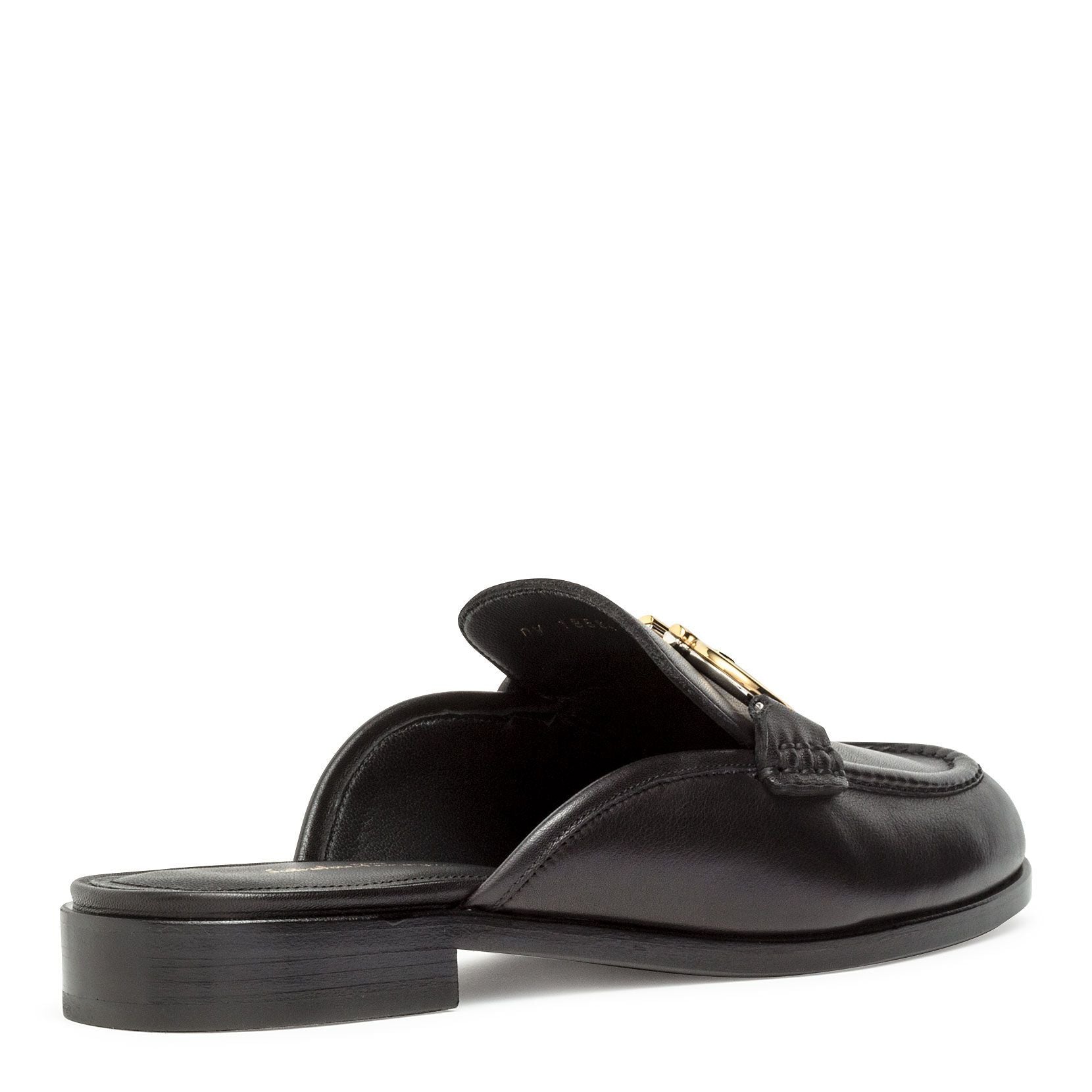 Viggio black gancini mules