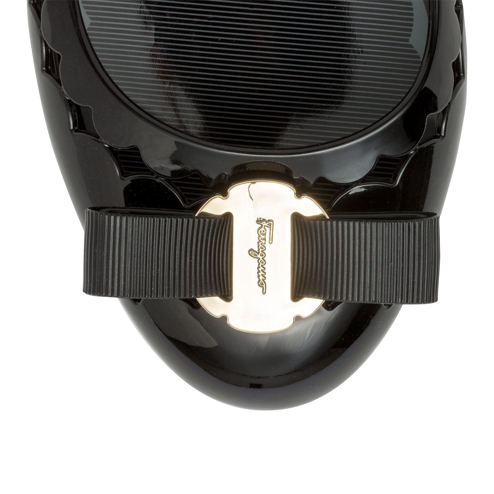 Jelly black rubber ballerinas