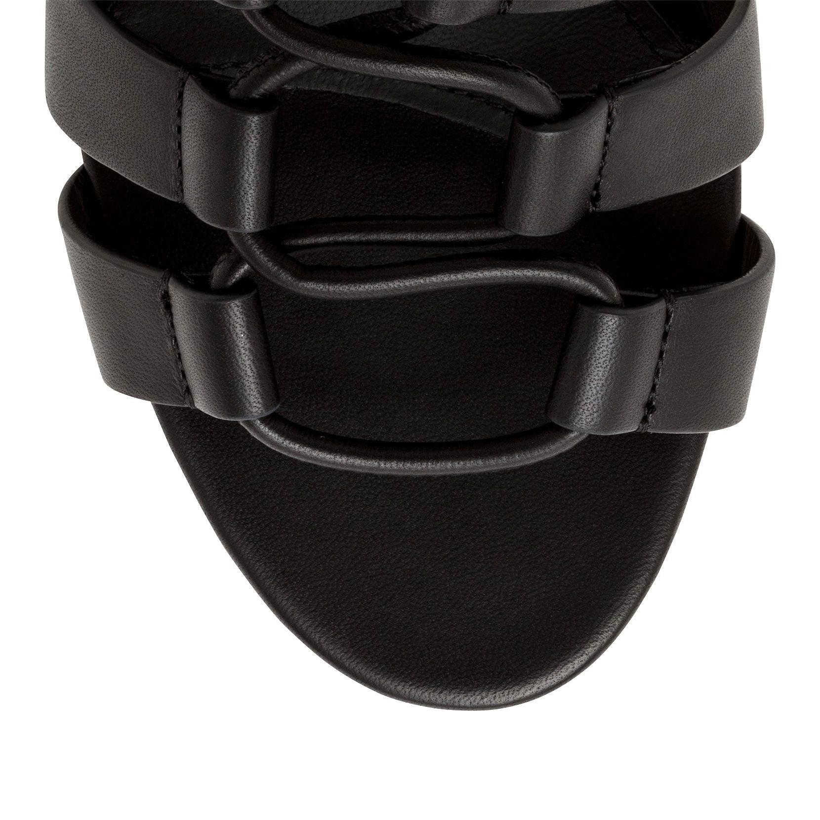 Sirmo black leather sandals
