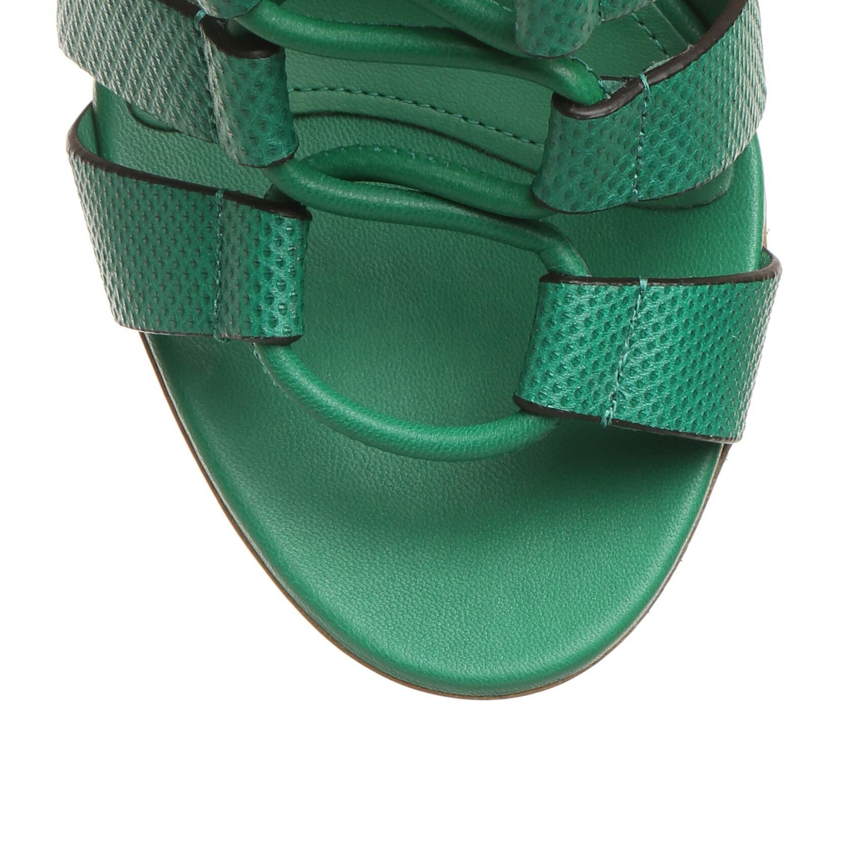Sculptural heel sandals