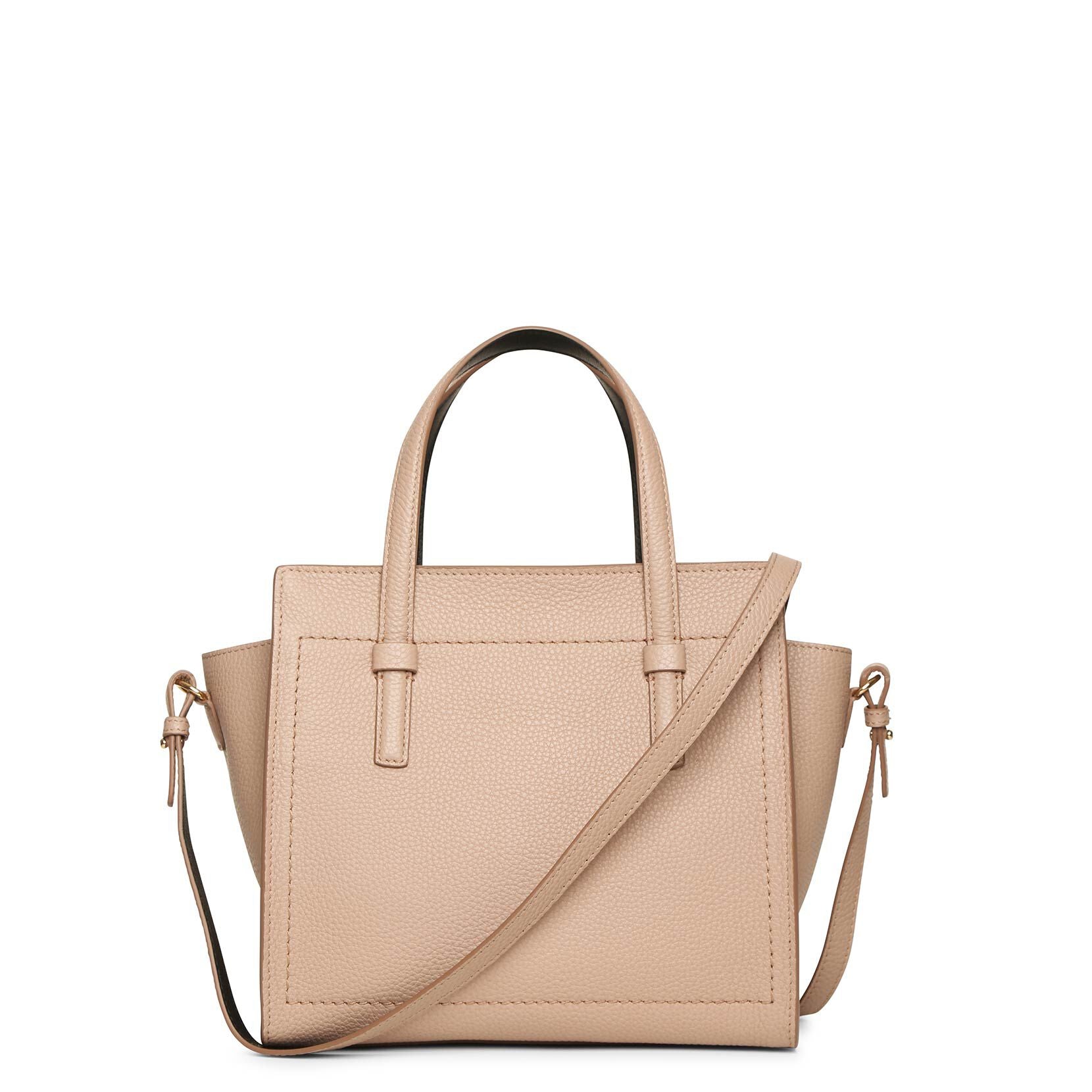 Amy S beige leather tote bag