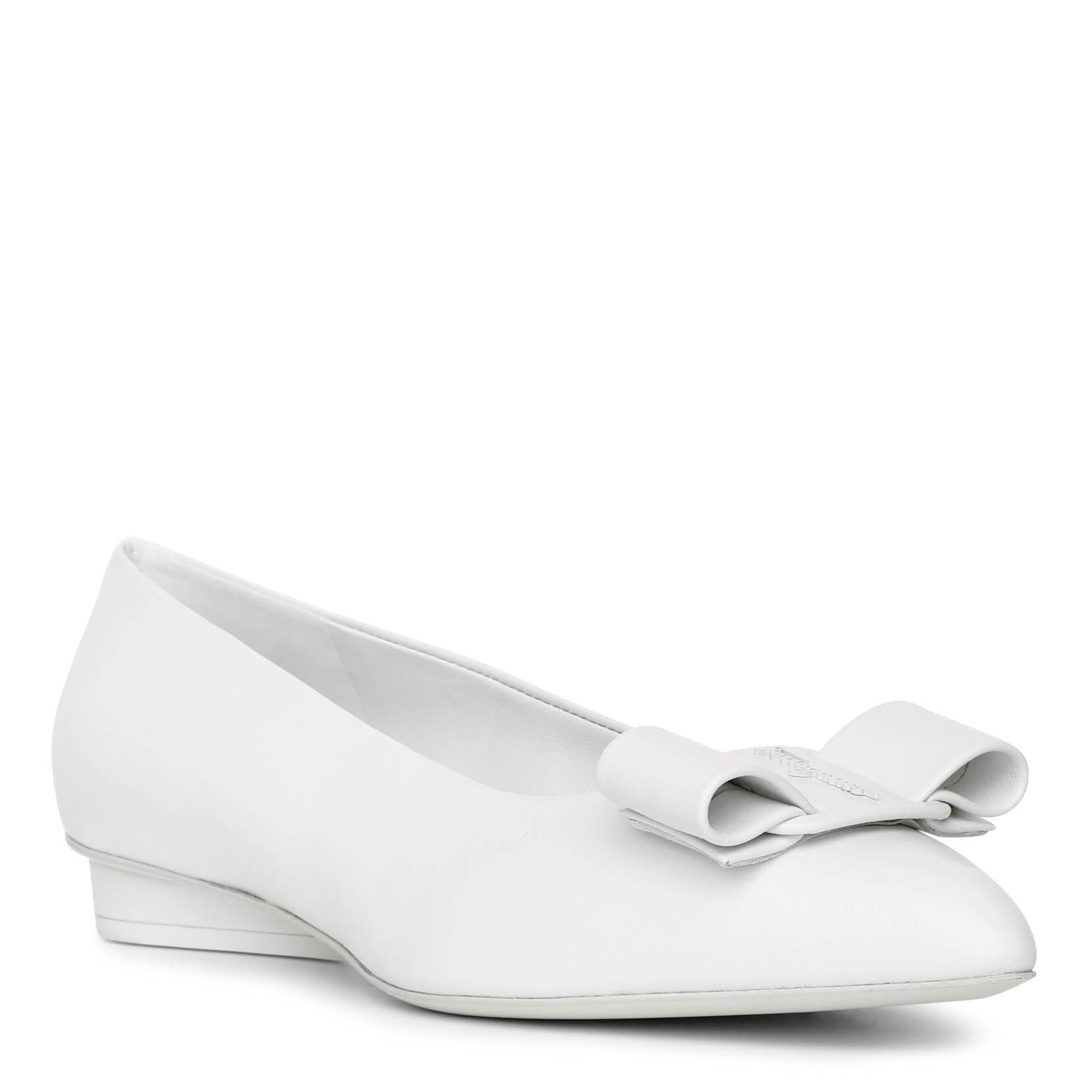 Viva white ballet flats
