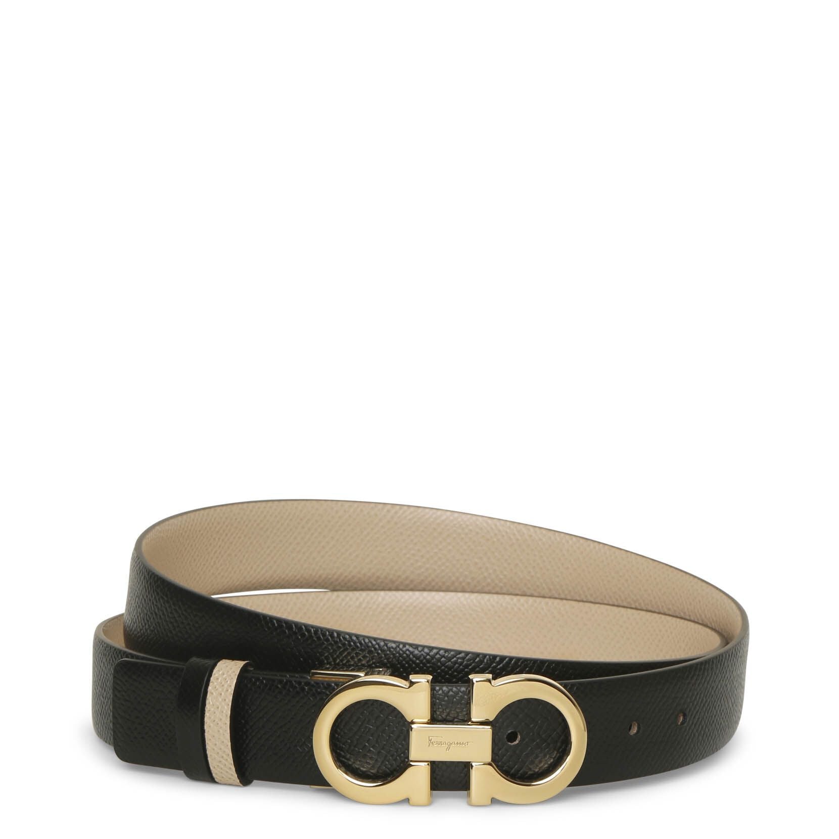 Gancini Reversable and Adjustable beige belt
