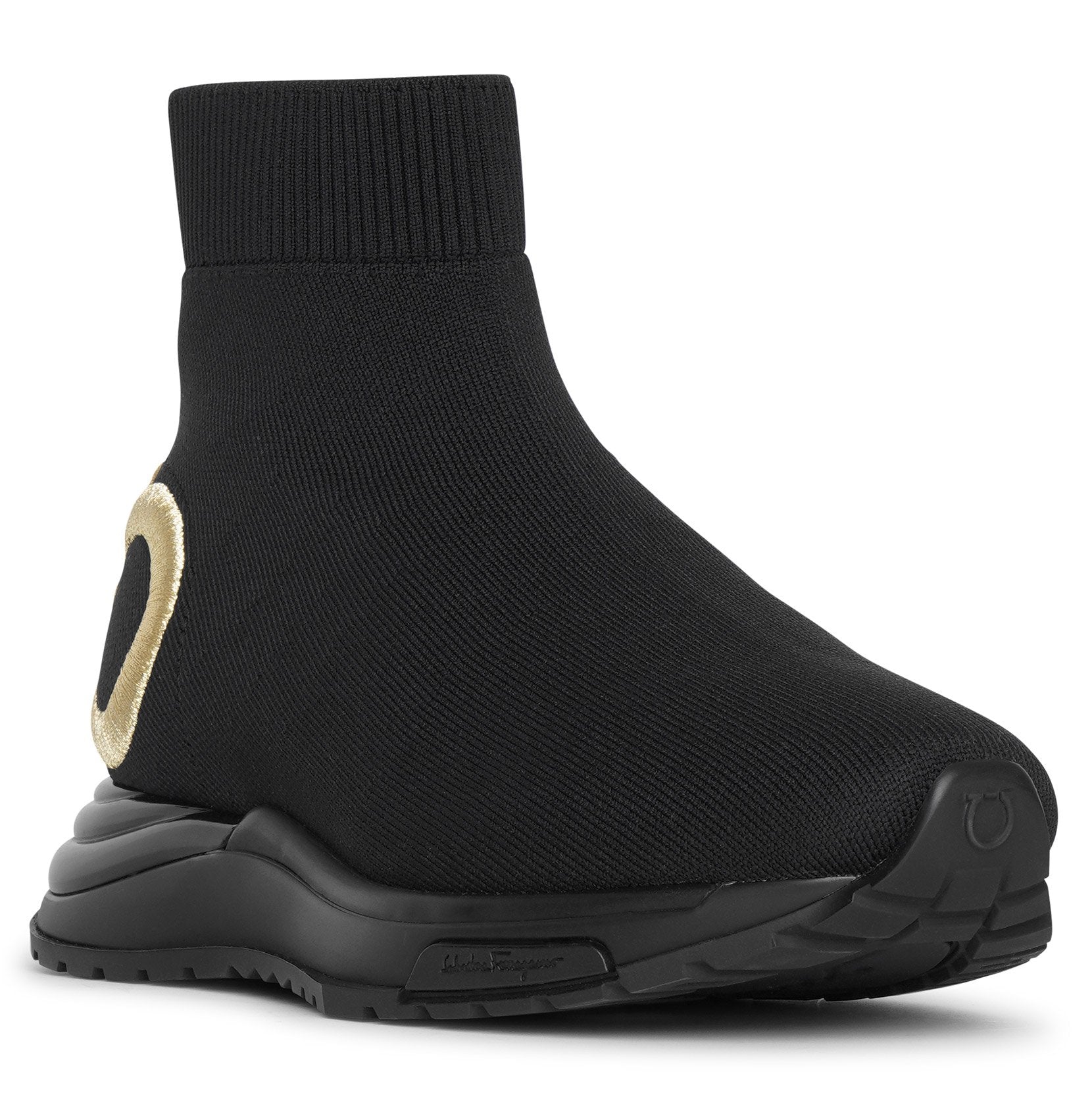 Gancini embroidered sneakers