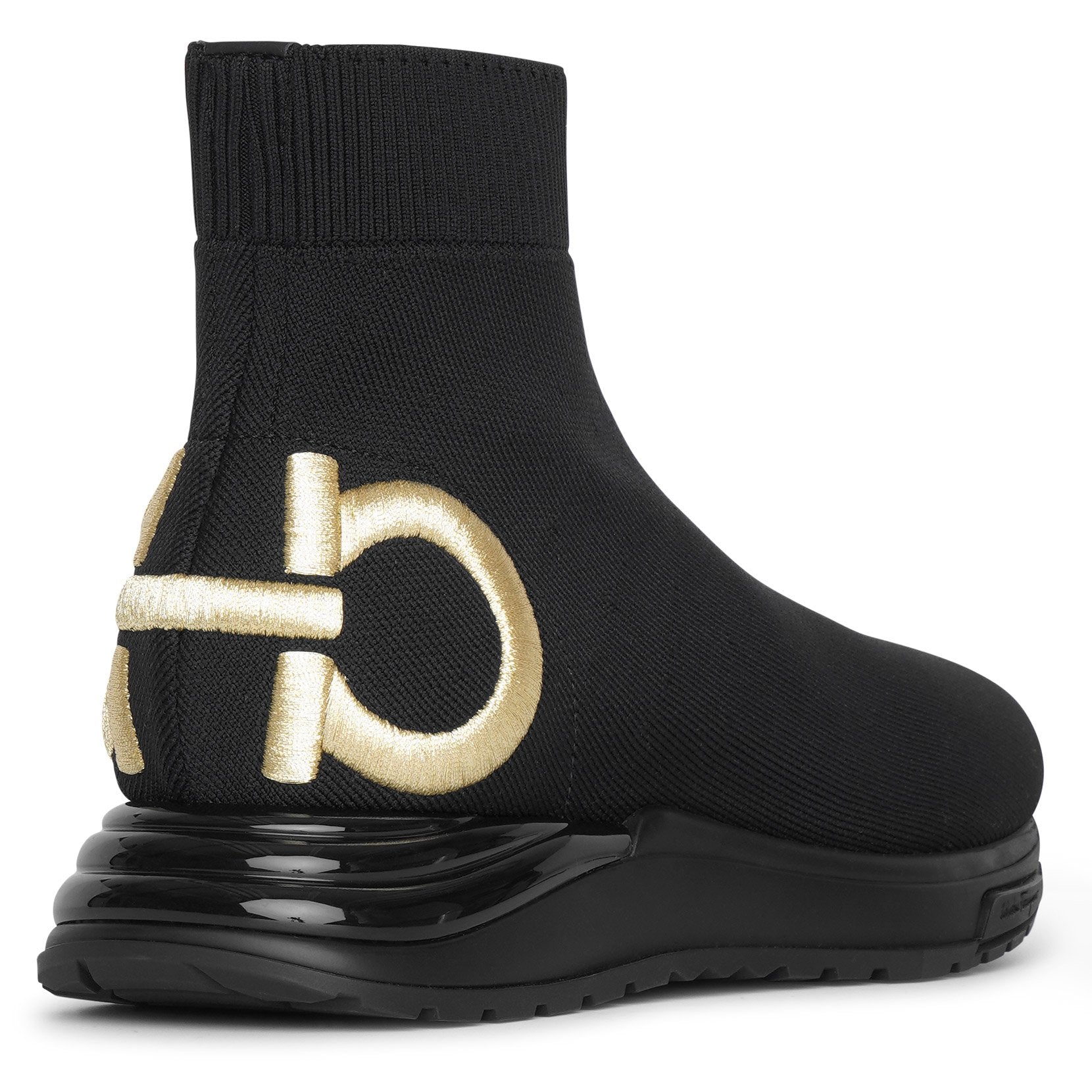 Gancini embroidered sneakers