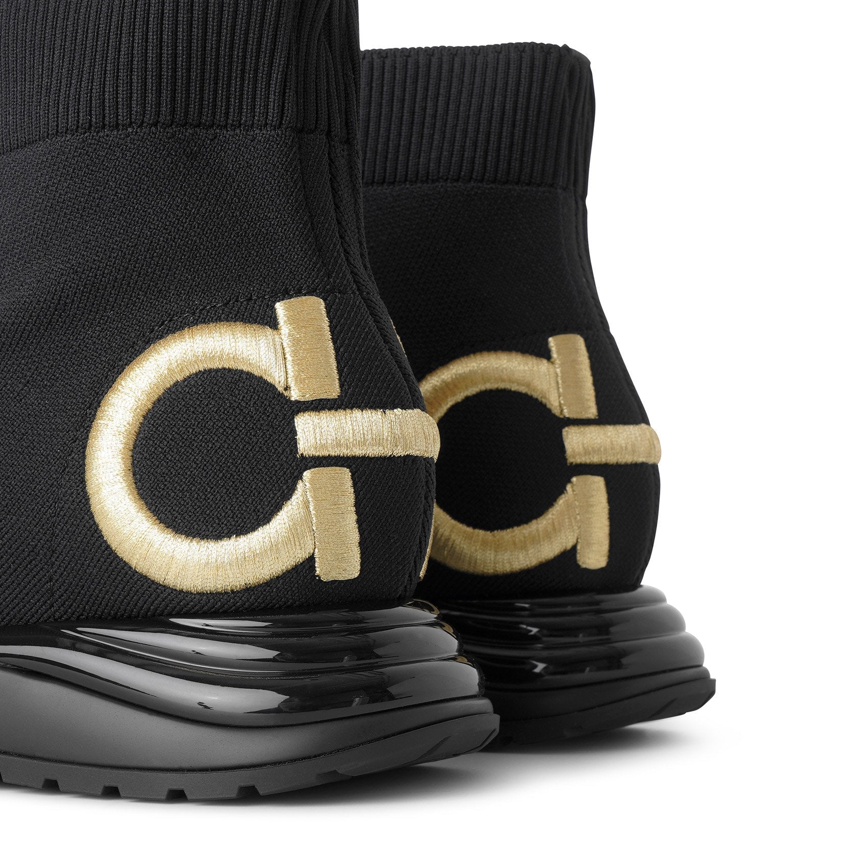Gancini embroidered sneakers