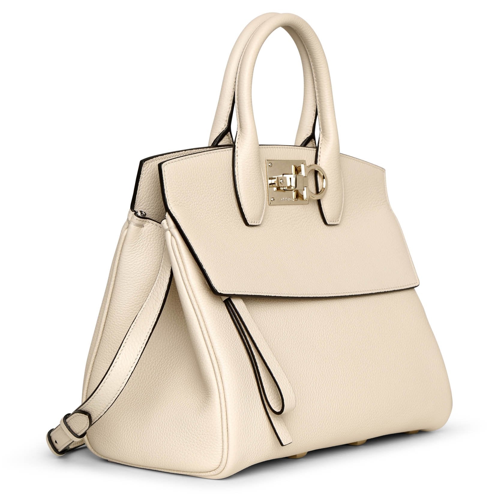 The Studio Small off white leather bag