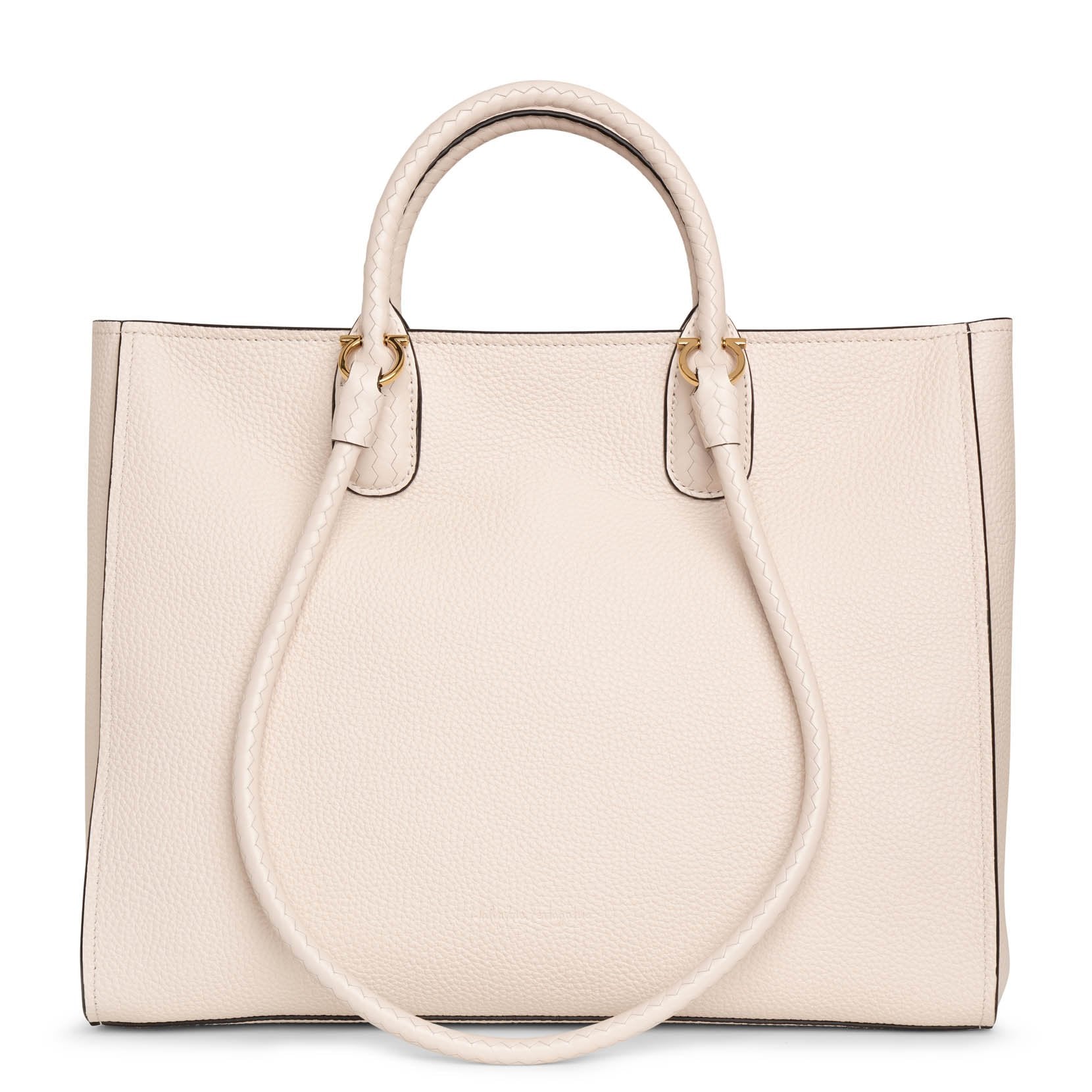 Gancio tote bone leather bag