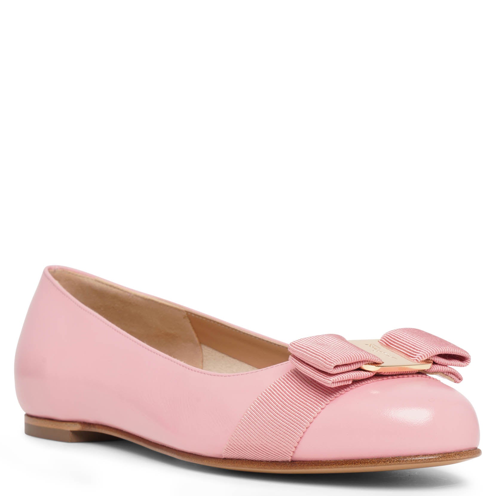 Varina 22 pink leather ballerinas