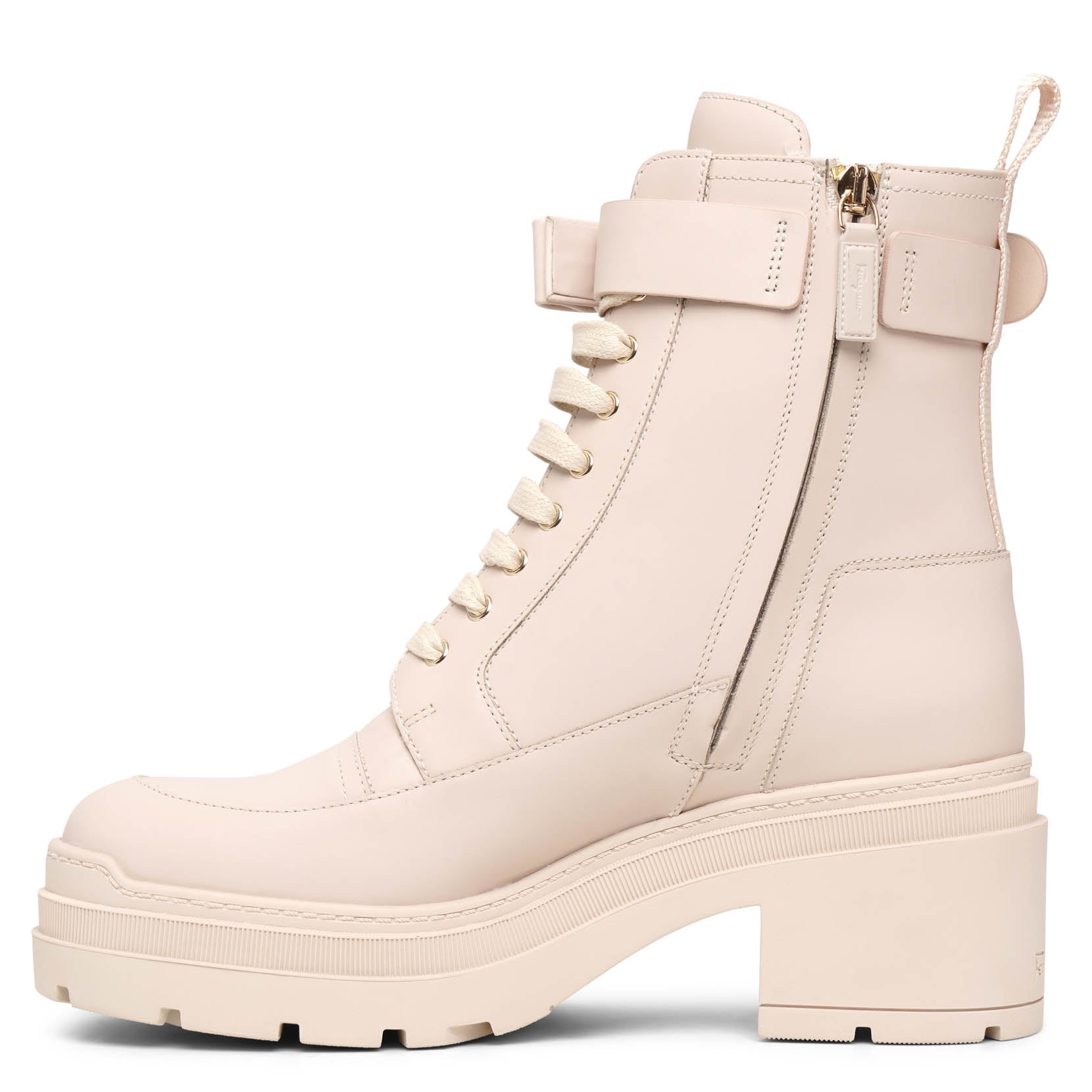 Vara bow bone leather ankle boots