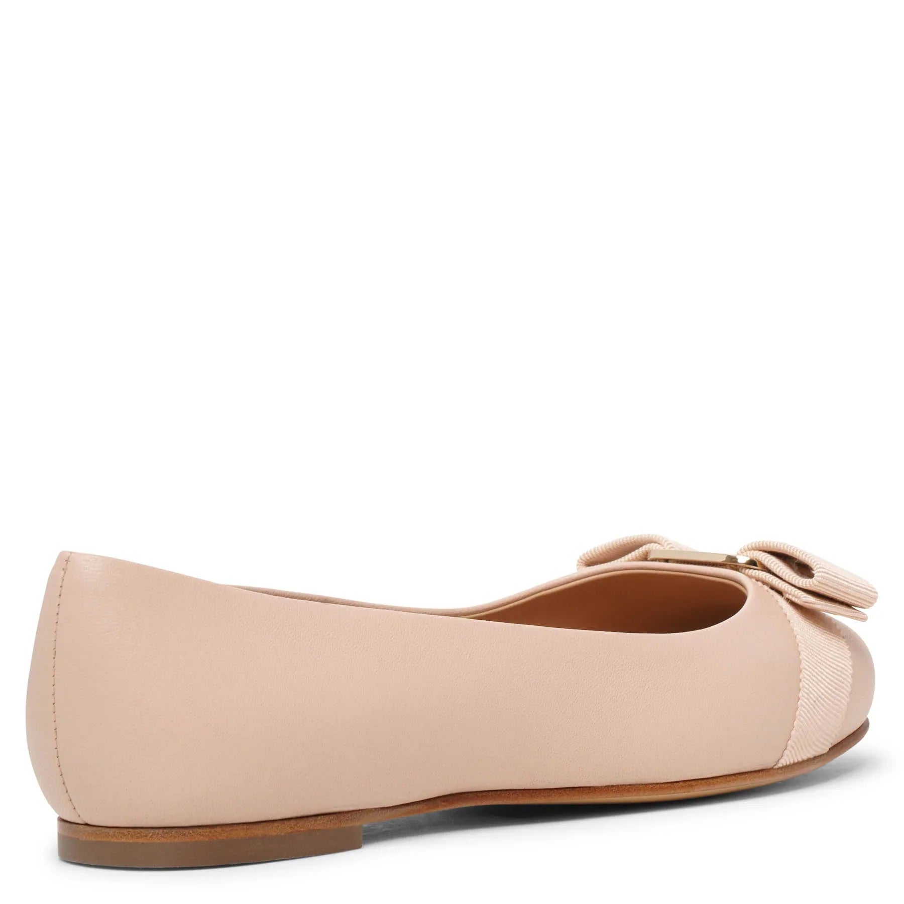 Varina nude leather ballerinas