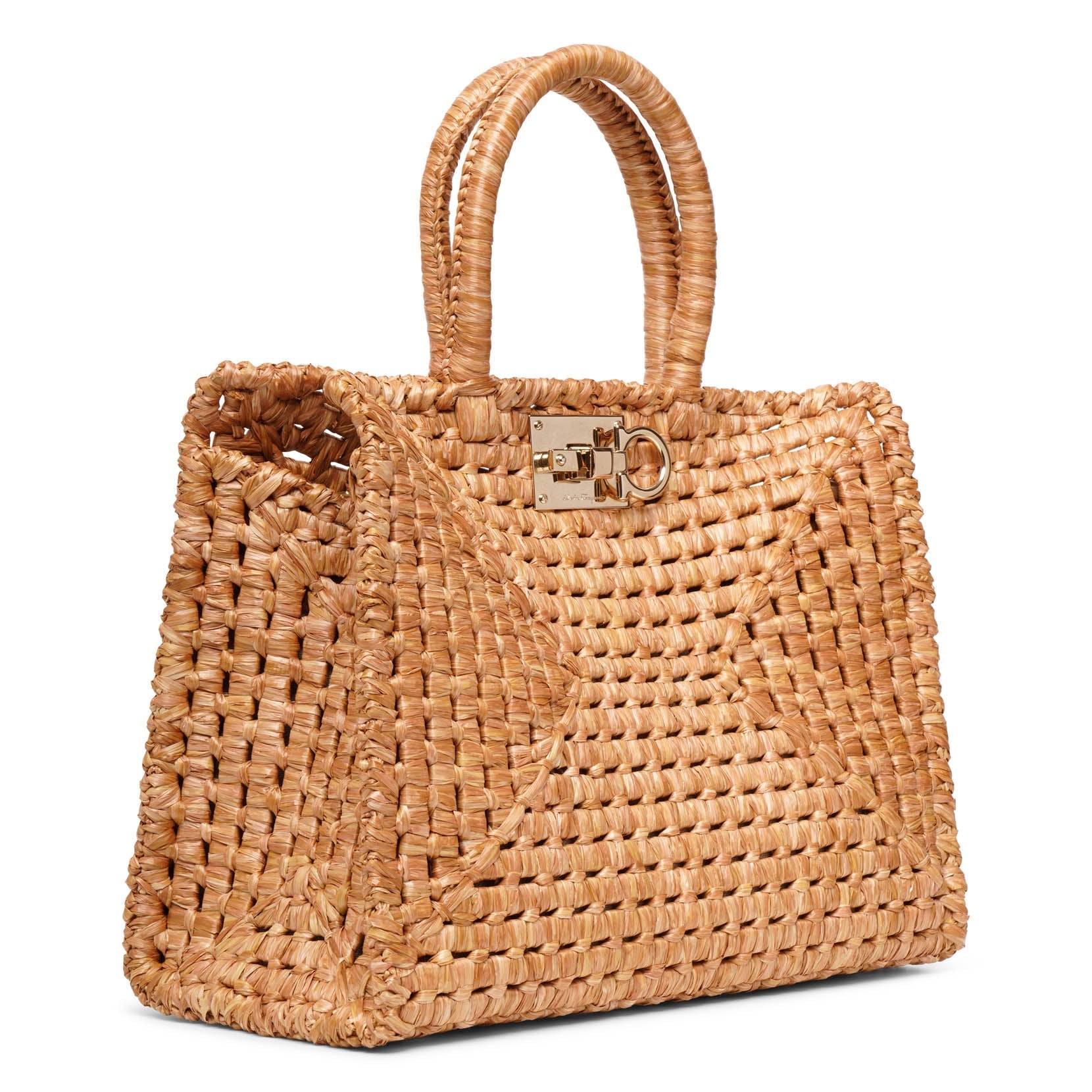 The Studio rafia natural tote bag