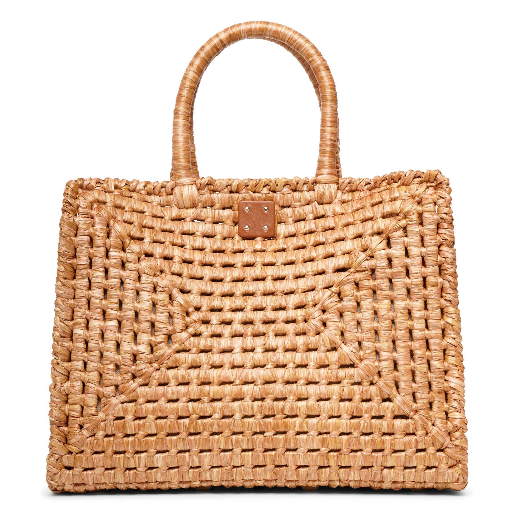 The Studio rafia natural tote bag