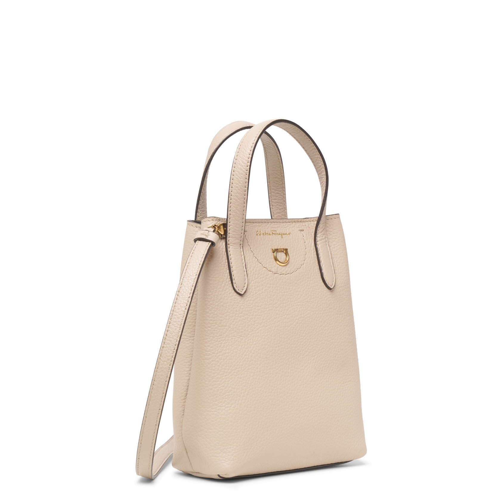 Travel mini nude tote bag